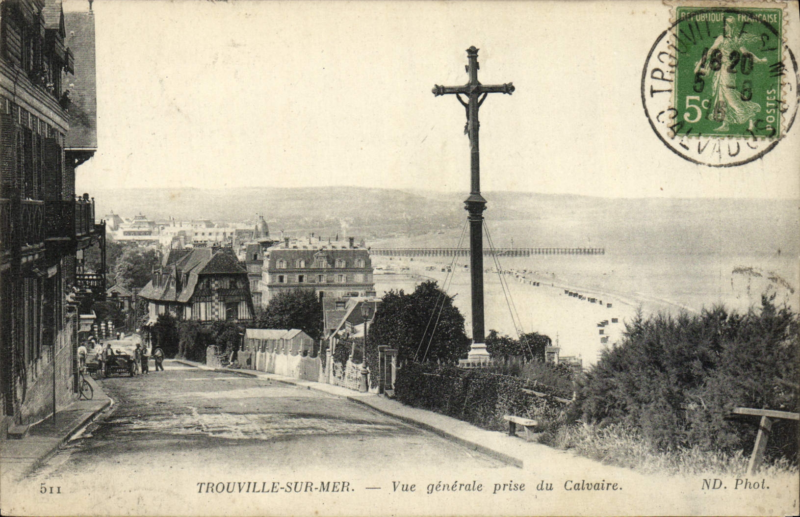 CPA Trouville Sur Mer Vue Generale prise du calvaire