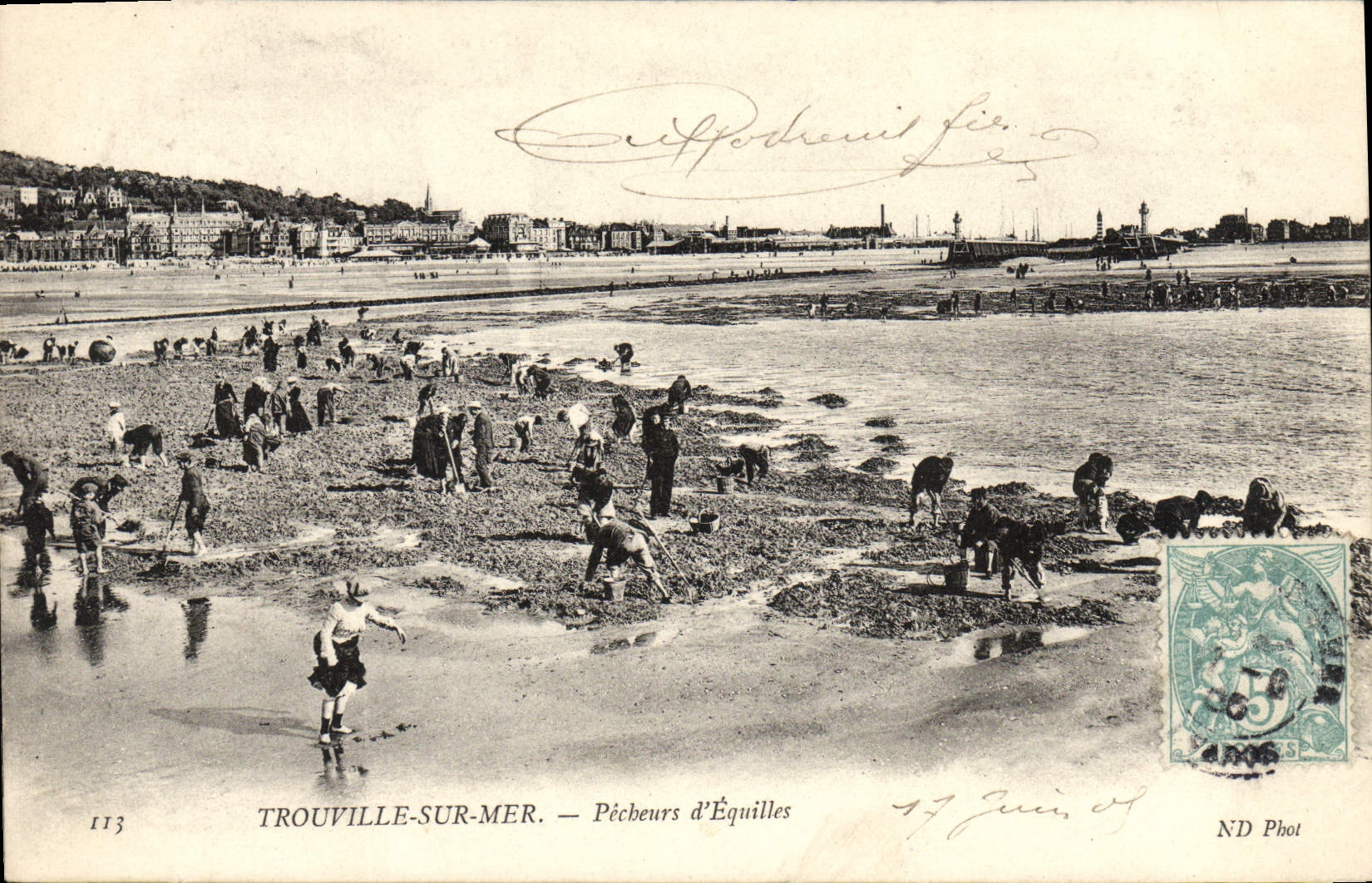 CPA Trouville Sur mer pecheurs d'equilles peche 