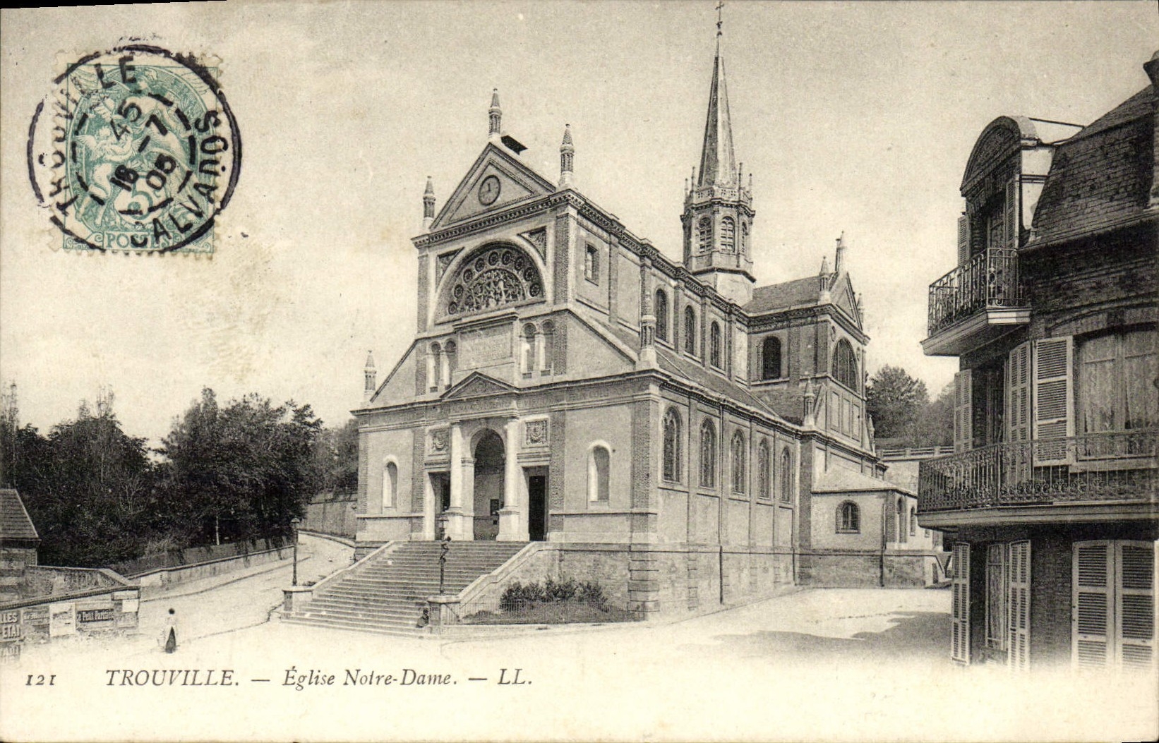 VINTAGE POSTCARD Trouville Church Our lady