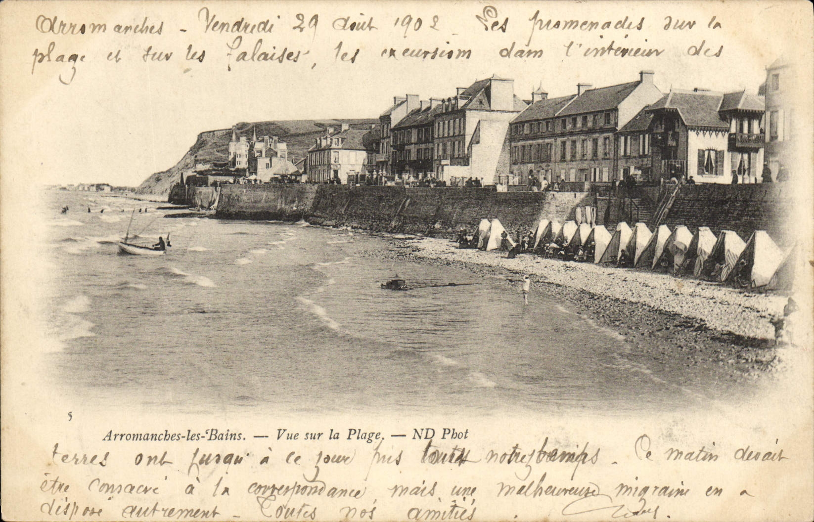 CPA Arromanches Les Bains Vue Sur La Plage