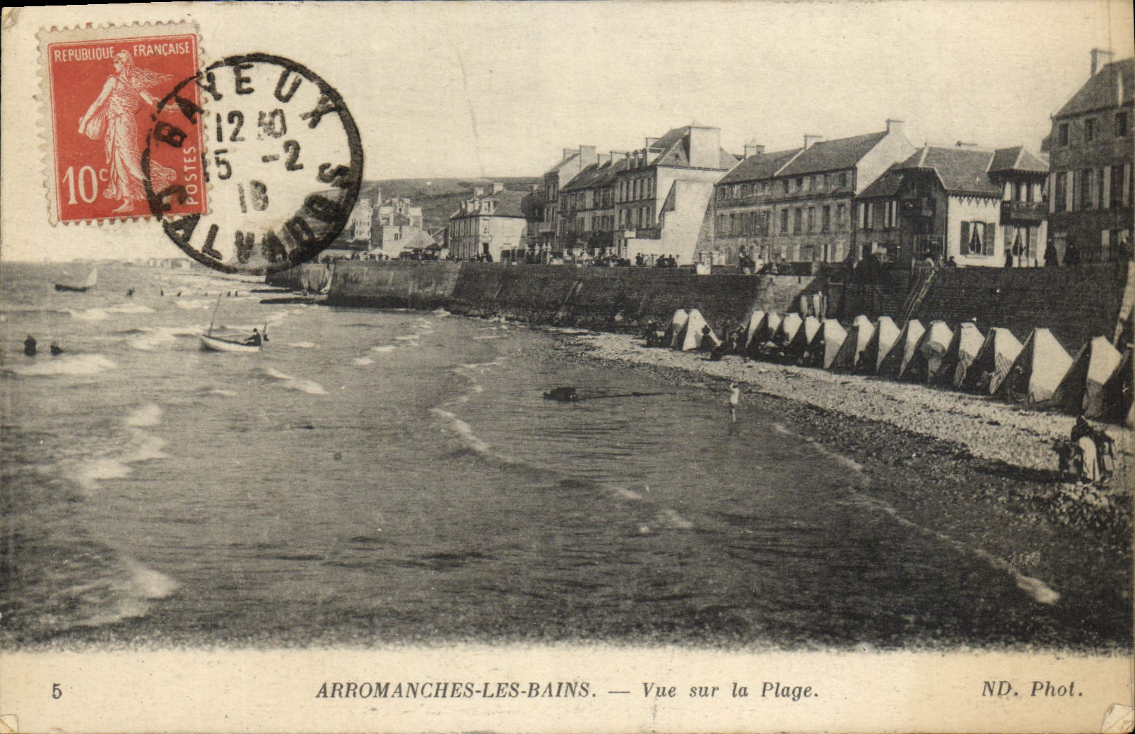 CPA Arromanches Les Bains Vue Sur La Plage