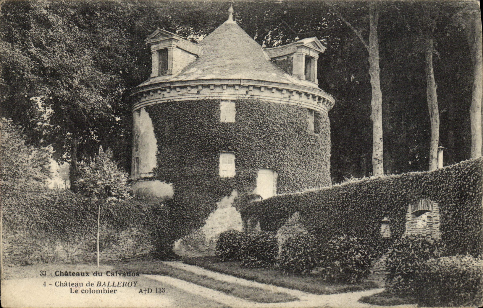 Castillos de la POSTAL de la VENDIMIA del castillo del manzana-brandy de Balleroy el dovecote