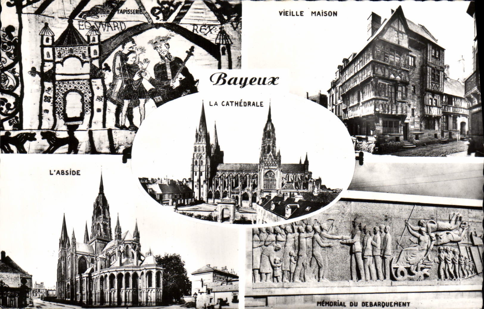 CPM Bayeux La cathedrale Tapisserie Vieille maison Abside 