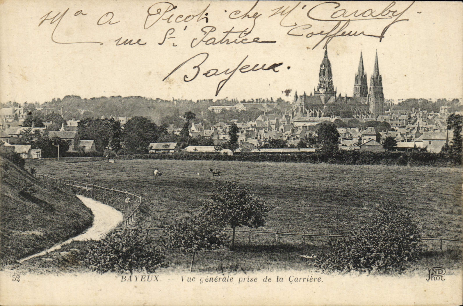 CPA Bayeux vue generale prise de la carriere