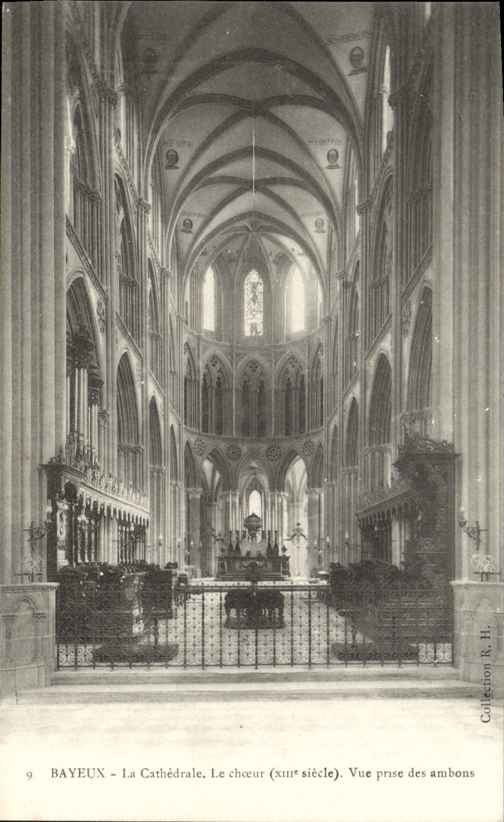 Estribillo de la catedral de Bayeux de la POSTAL de la VENDIMIA vista de Ambons