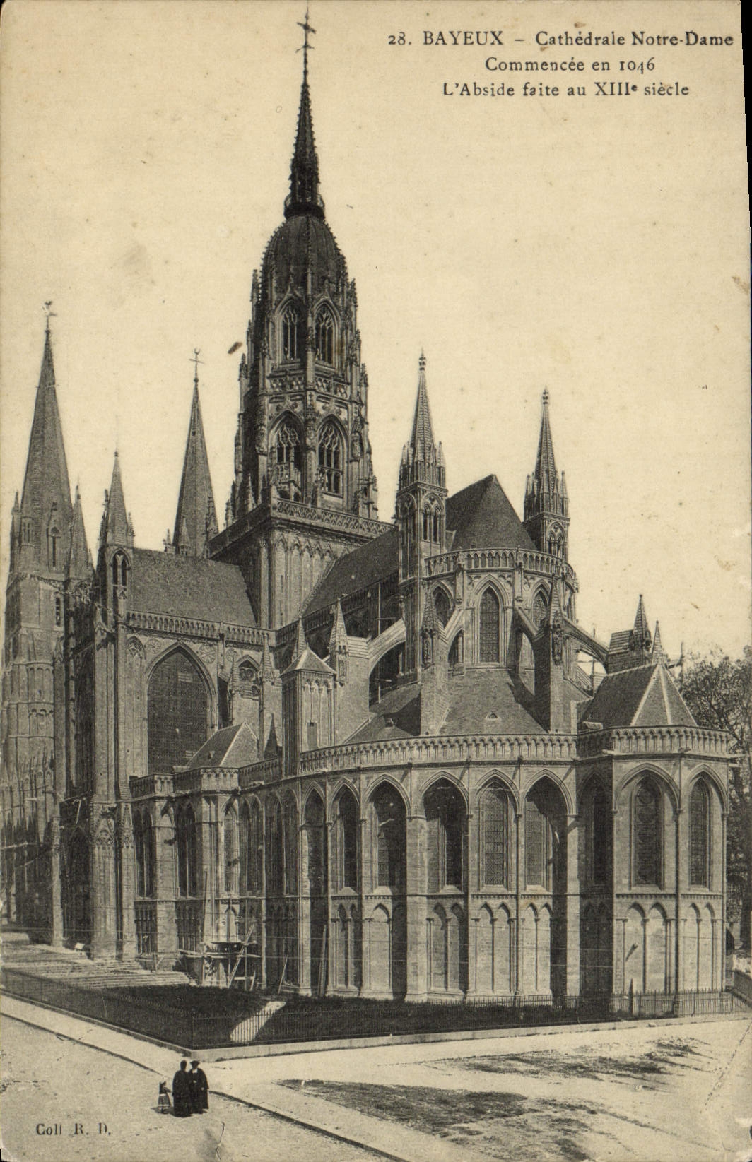 Catedral de Bayeux Notre Dame de la POSTAL de la VENDIMIA el apse