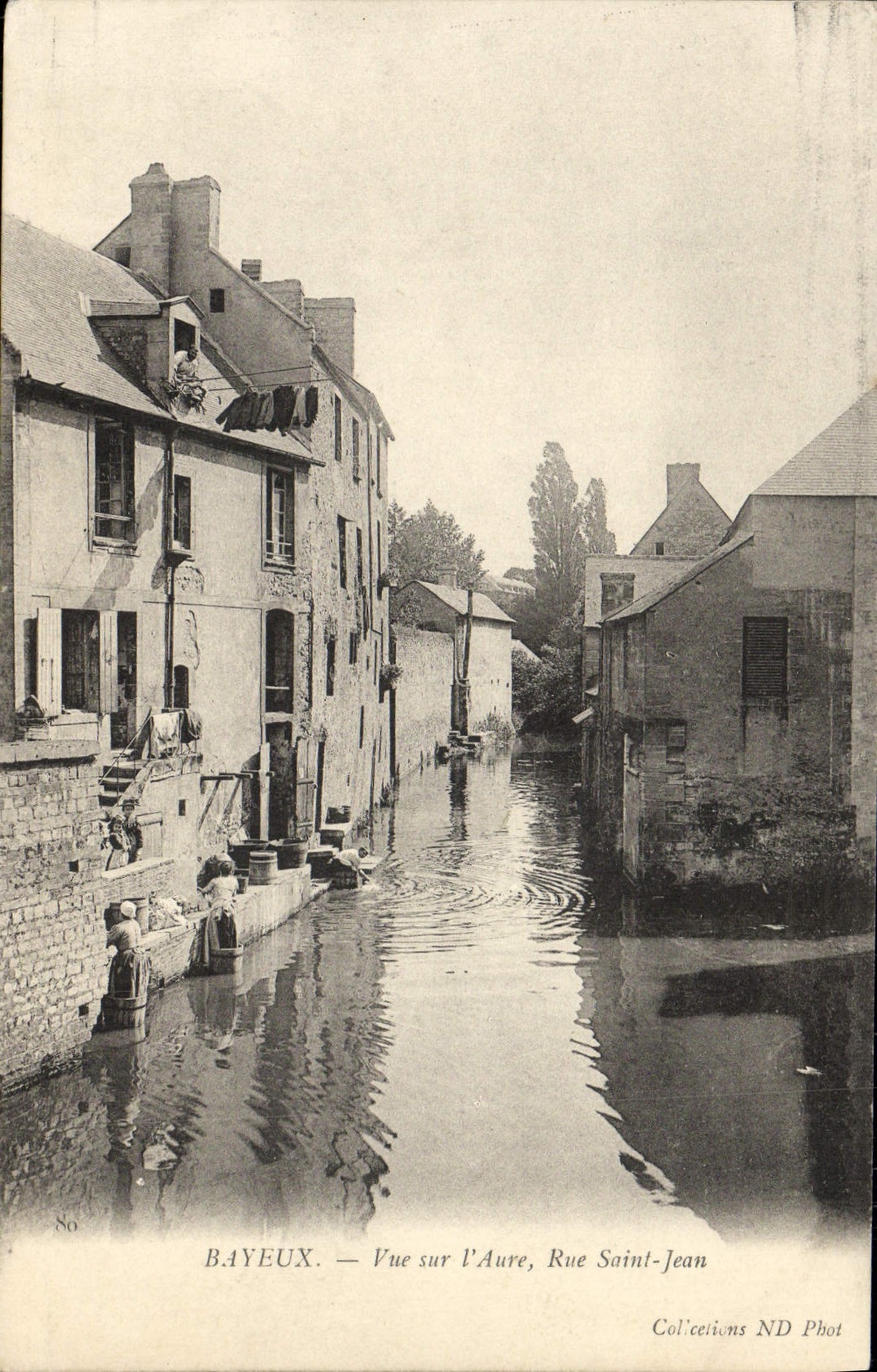 CPA Bayeux Vue Sur L'Aure Rue Saint Jean Lavandieres