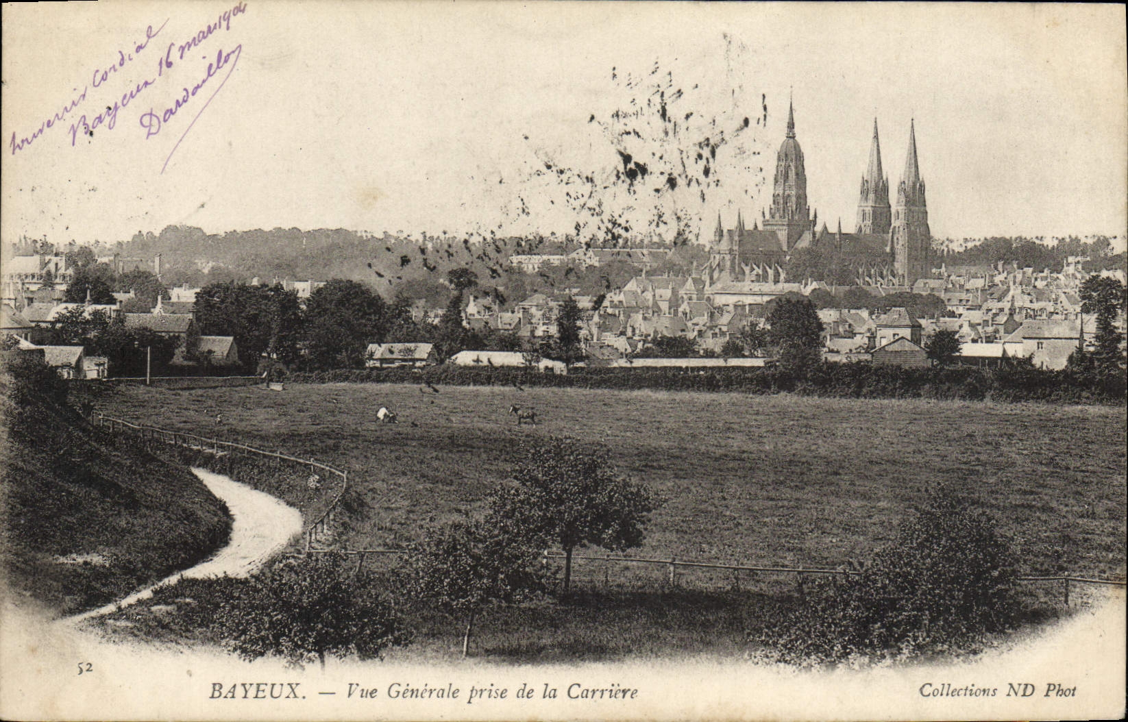 CPA Bayeux Vue Generale Prise de la Carriere