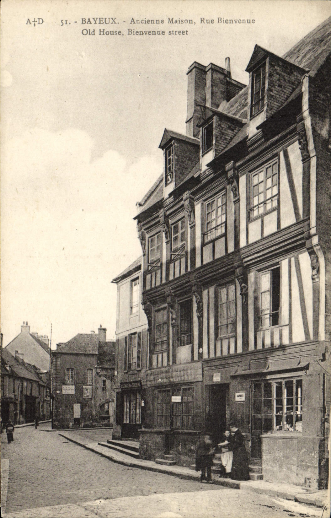 CPA Bayeux Ancienne Maison Rue Bienvenue