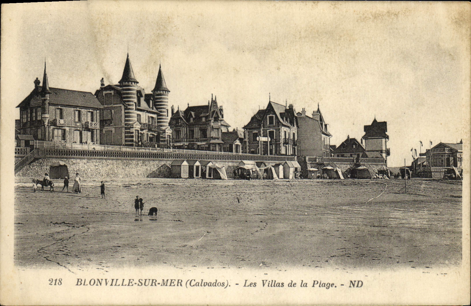 VINTAGE POSTCARD Blonville On Sea Villas of the Beach