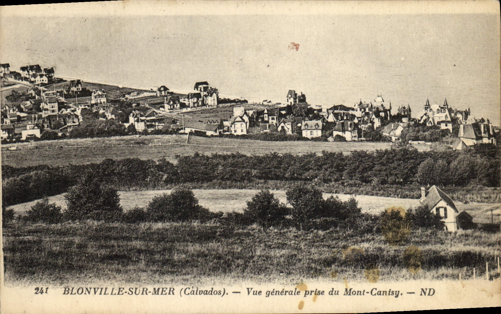 VINTAGE POSTCARD Blonville On Sea View Taken of the Canisy Mount