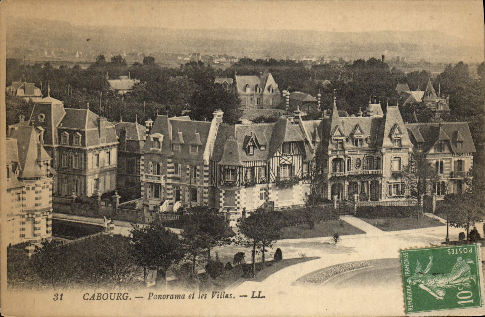 CPA Cabourg Panorama et les Villas