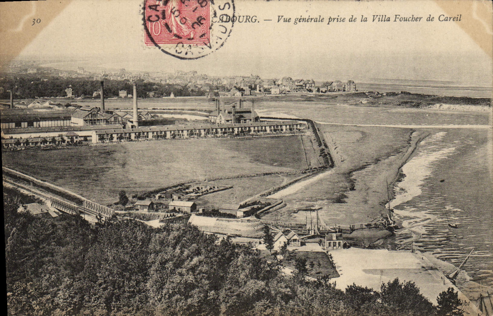 POSTAL Villa tomado gnerale visto Cabourg Foucher de Careil de la VENDIMIA