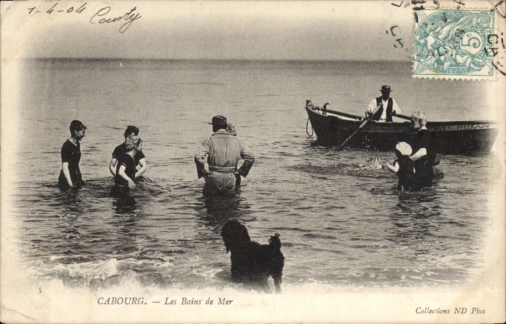 POSTAL Cabourg de la VENDIMIA les Bains del mar