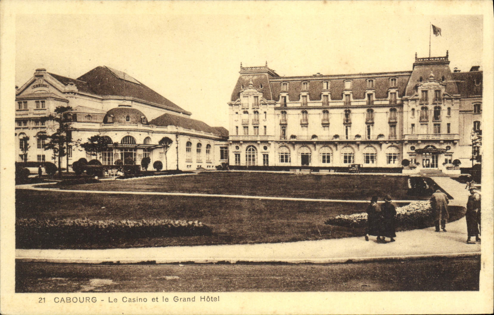 CPA Cabourg La Casino et le Grand Hotel 