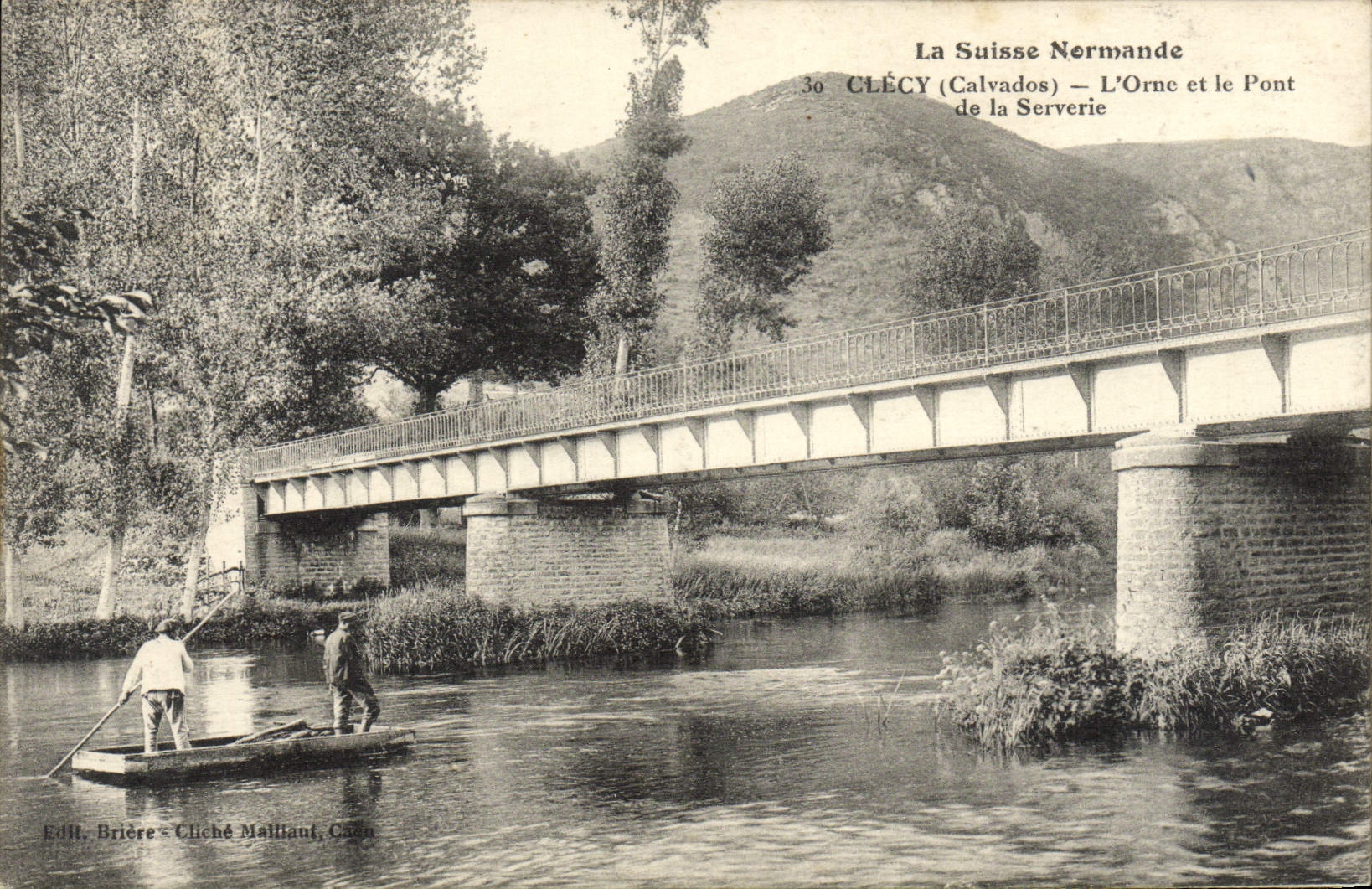VINTAGE POSTCARD Clecy the Orne and the Bridge of Serverie