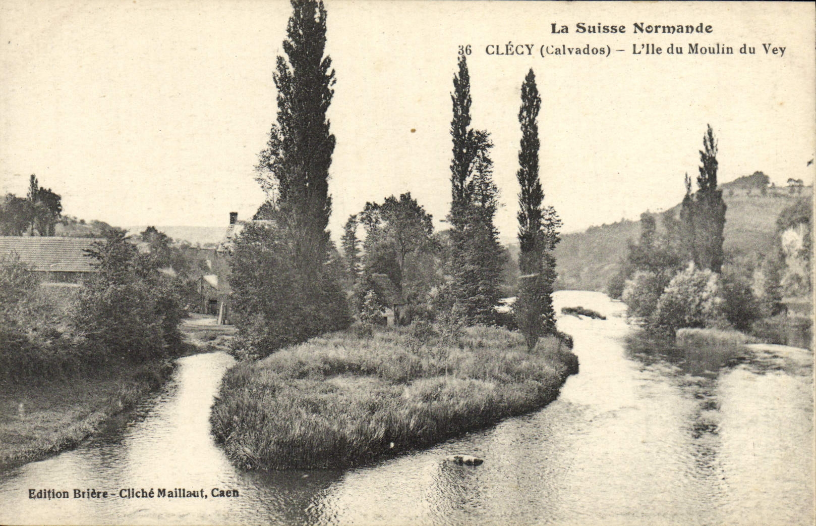 CPA Clecy L'lle du Moulin du Vey