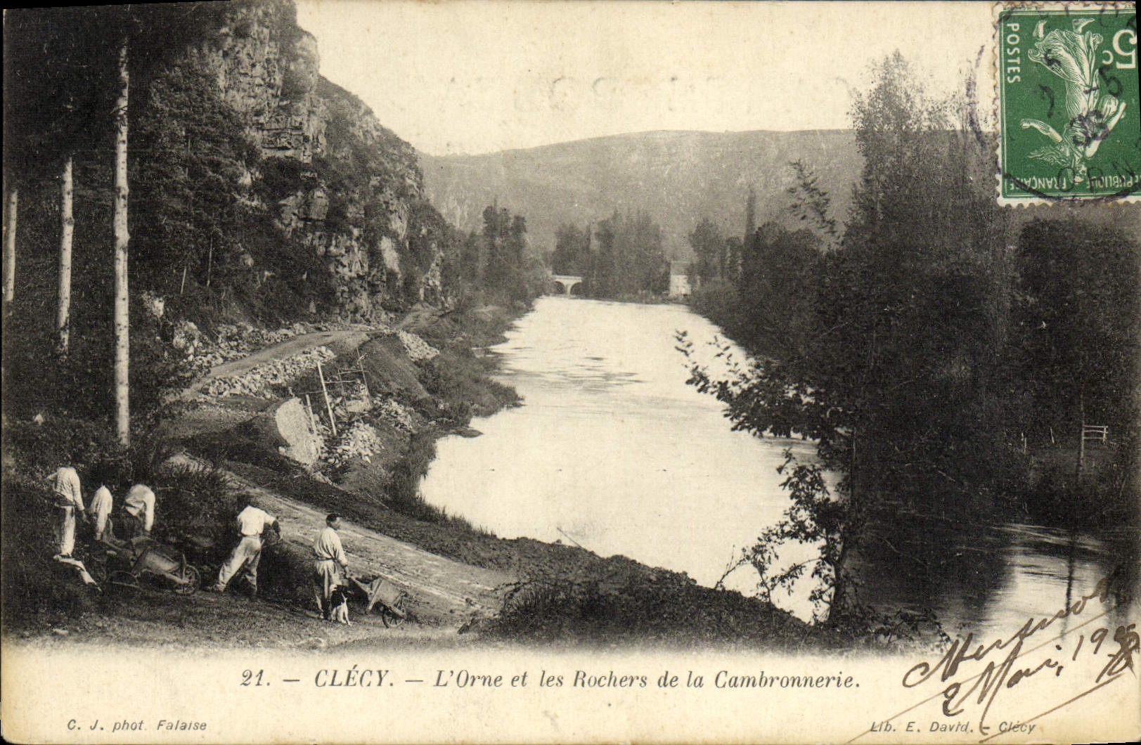 VINTAGE POSTCARD Clecy the Orne and Rocks of Cambronnerie