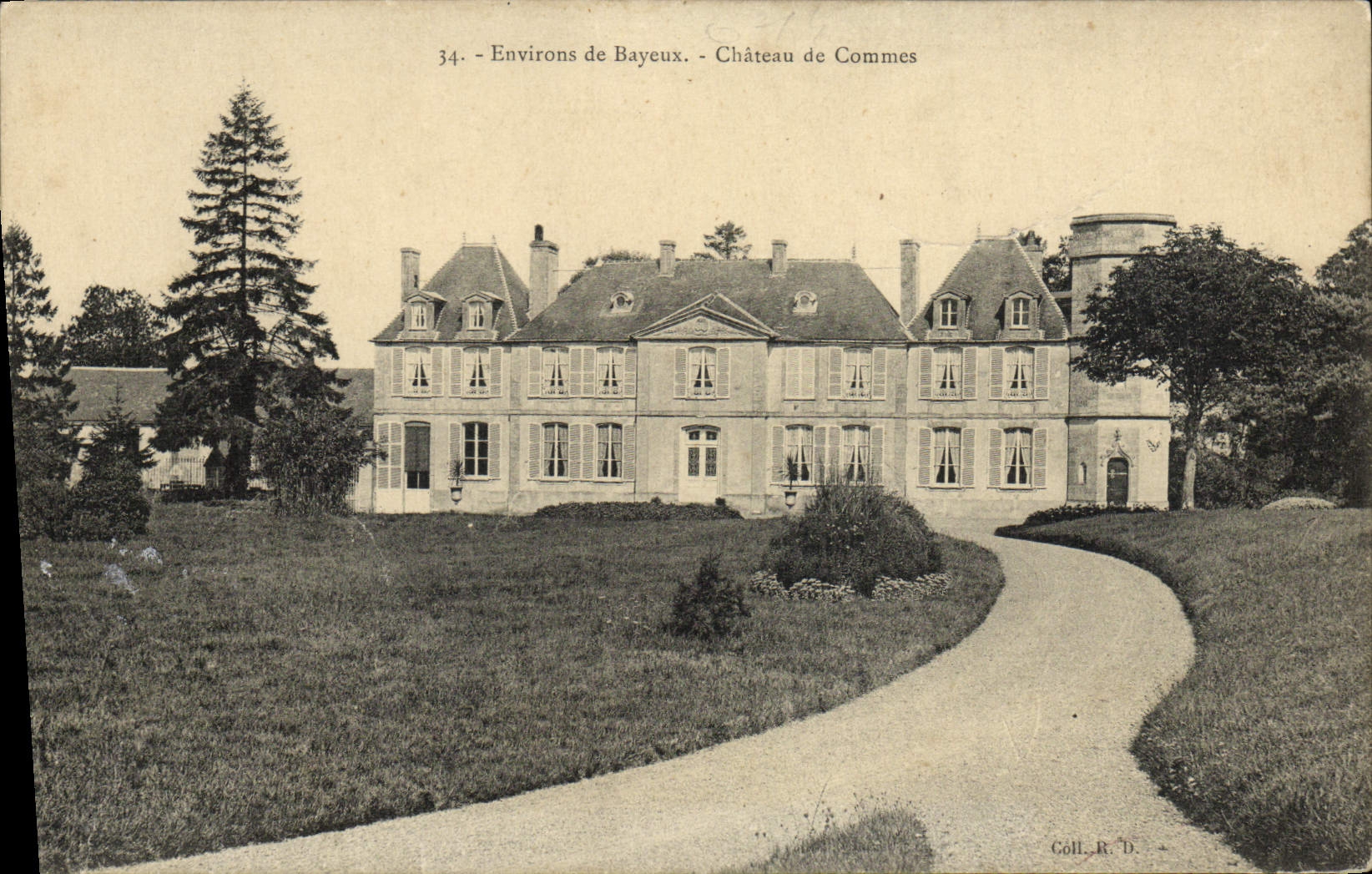 VINTAGE POSTCARD Surroundings of Bayeux Castle of Commes