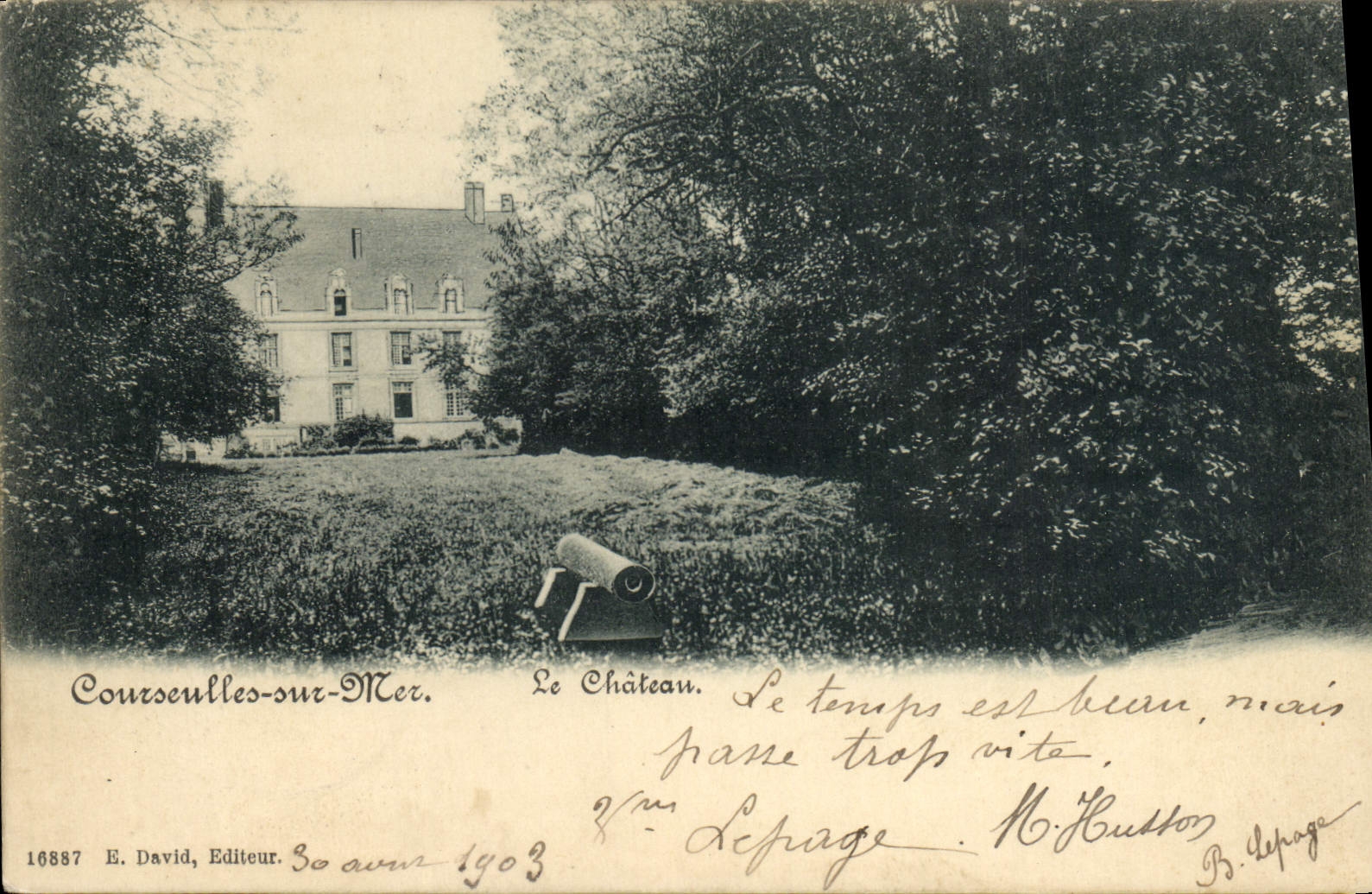 VINTAGE POSTCARD Courseulles On Sea the Castle