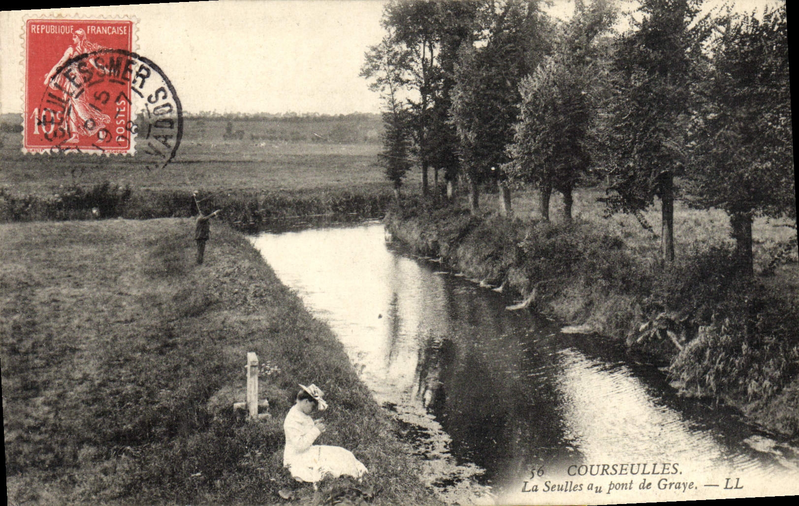 CPA Courseulles La Seulles au pont de Graye