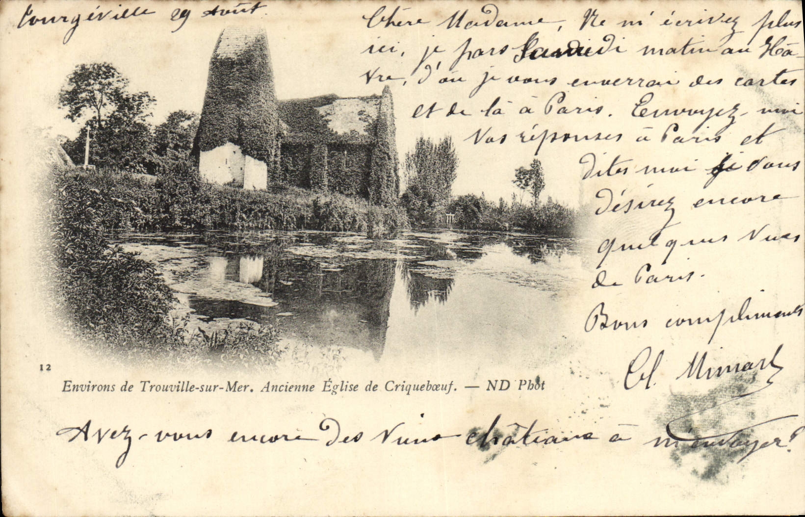 CPA Environs de Trouville sur Mer Ancienne Eglise de Cricqueboeuf