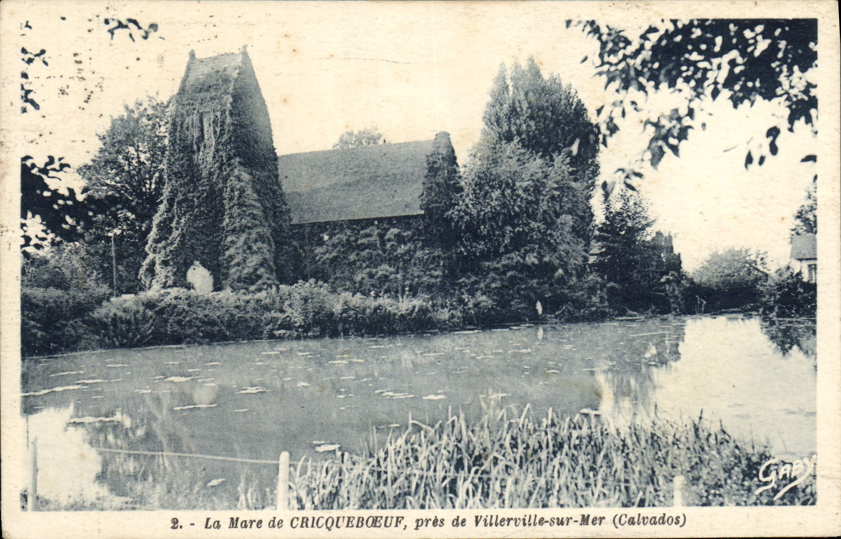 VINTAGE POSTCARD the Pond of Cricqueboeuf close to Villerville on Sea