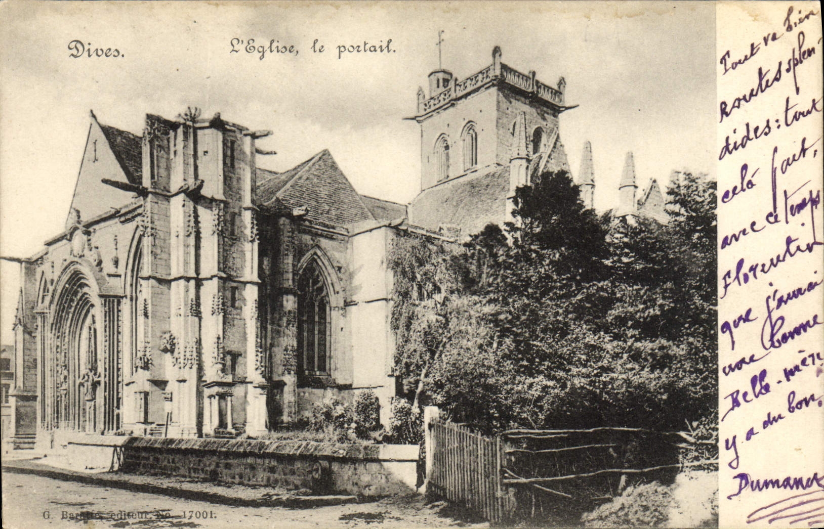 VINTAGE POSTCARD Divine the Church the gate