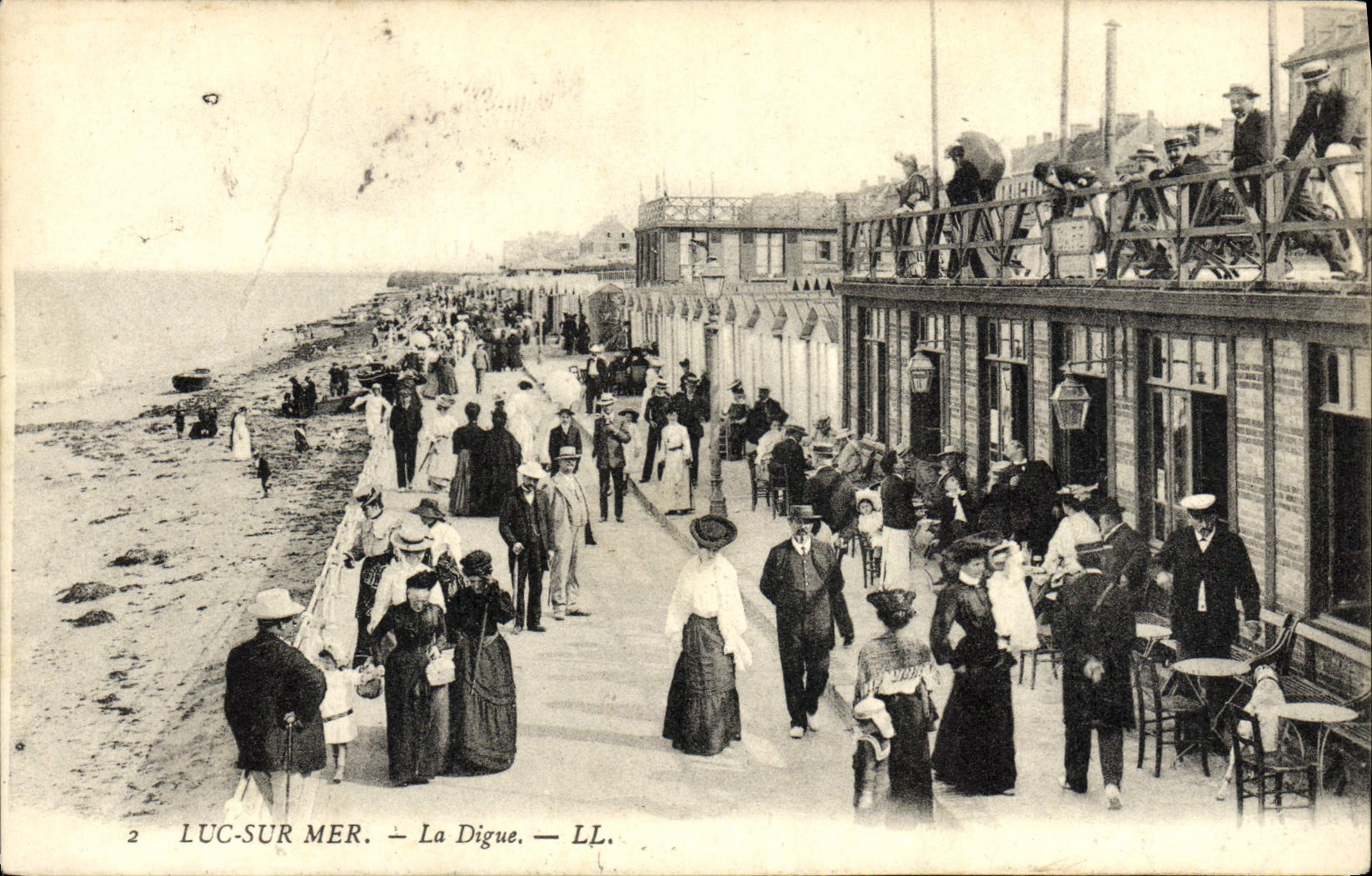 VINTAGE POSTCARD Luc juice sea the dam