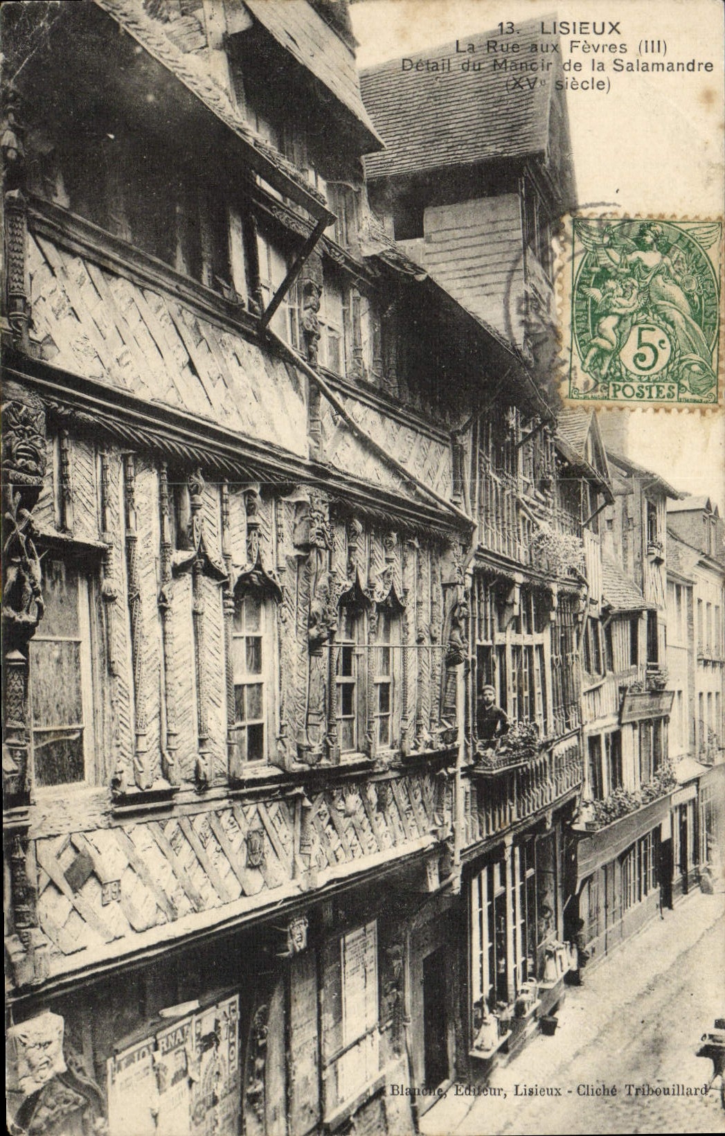 CPA Lisieux La rue aux fevres detail