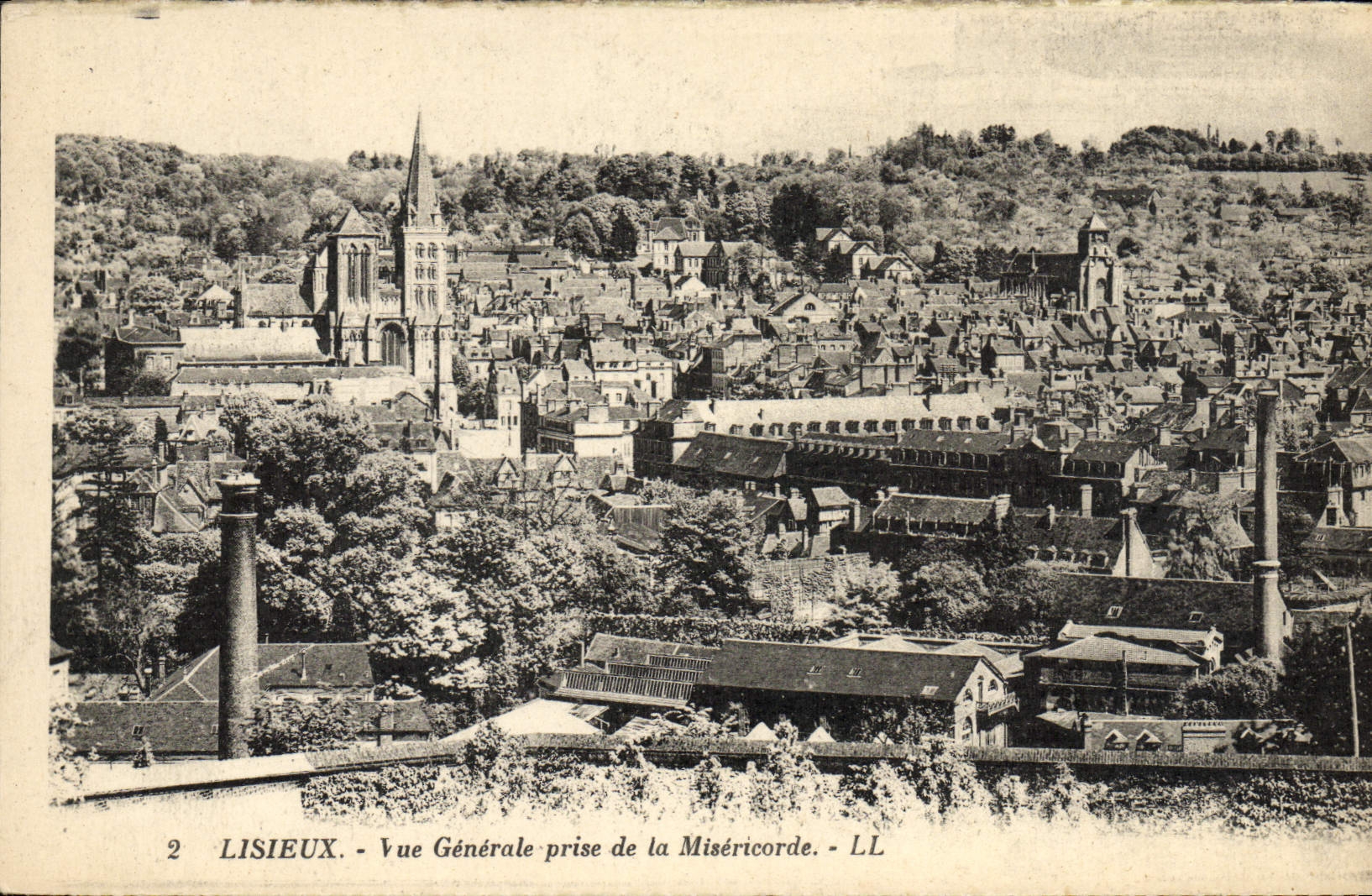 CPA Lisieux Vue generale prise de la misericorde