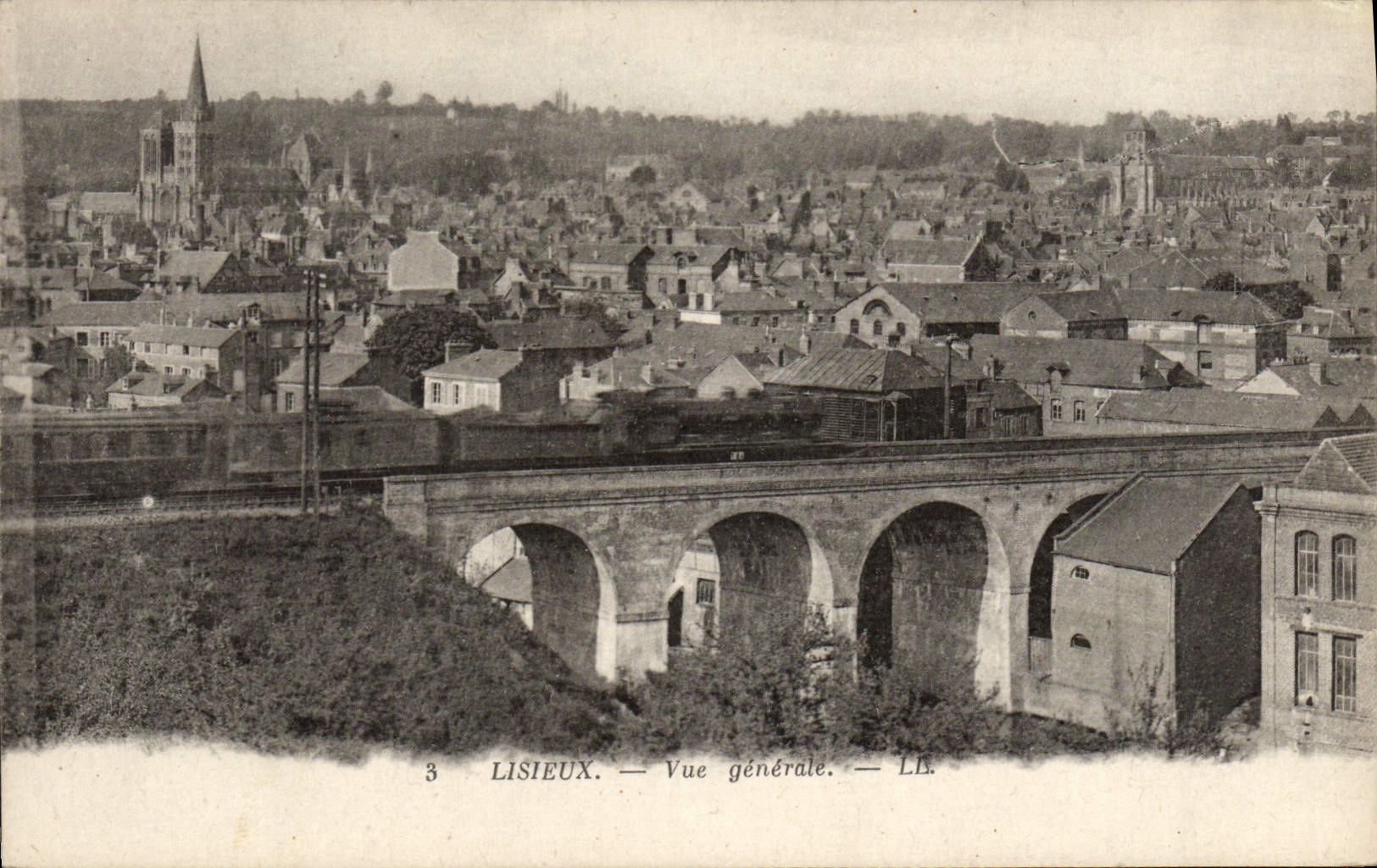 Tren de la opinión de Lisieux de la POSTAL de la VENDIMIA