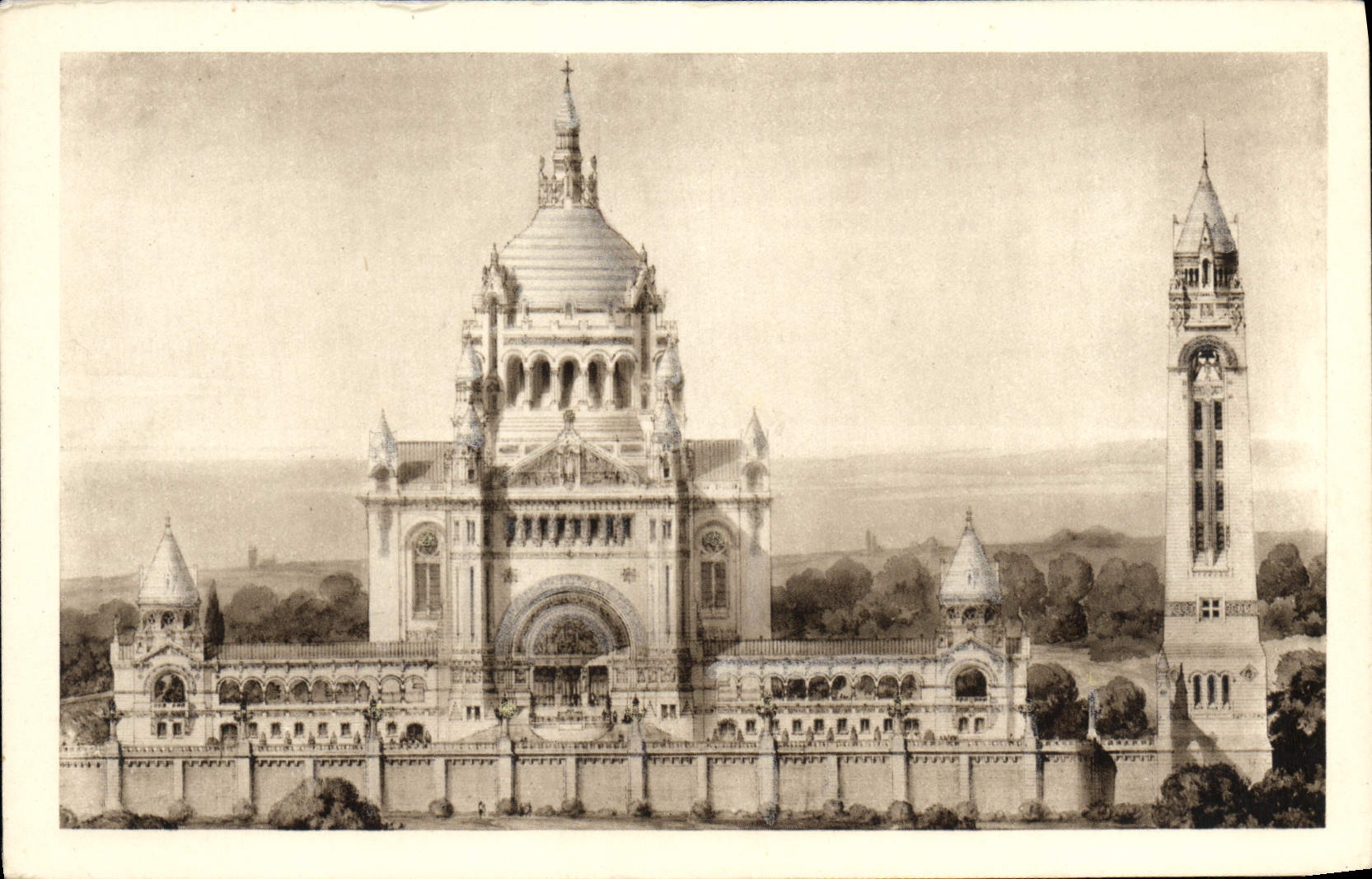 CPA La Basilique de Lisieux Vue generale du projet