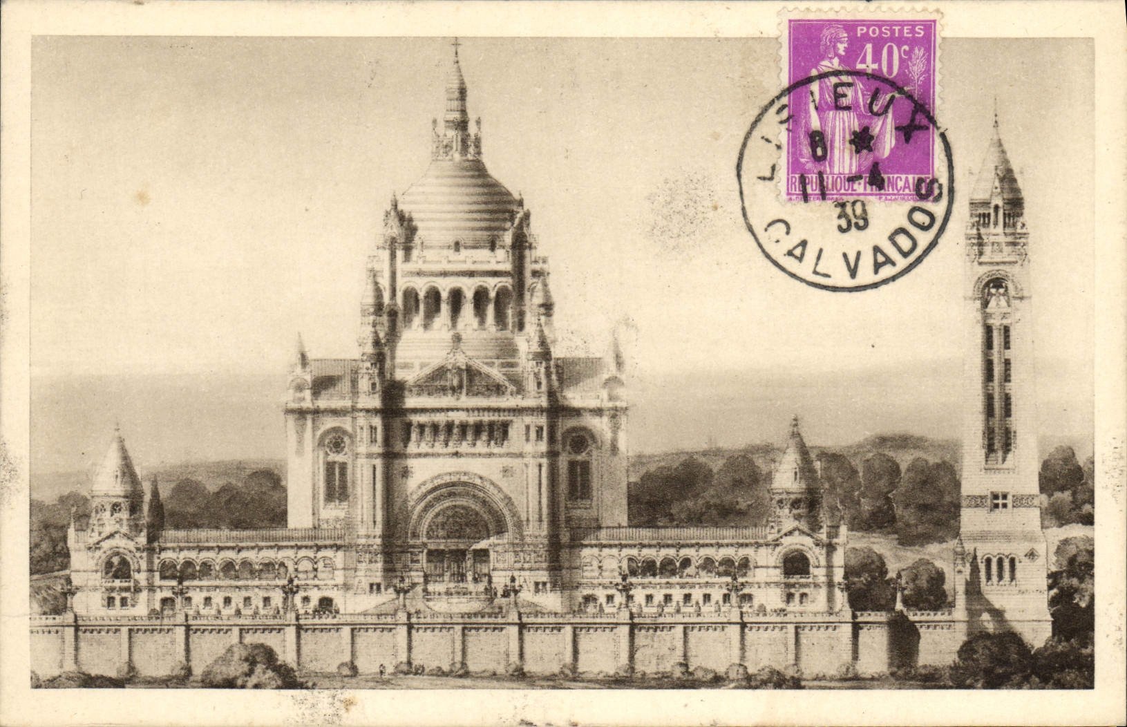 CPA La Basilique de Lisieux vue generale du projet