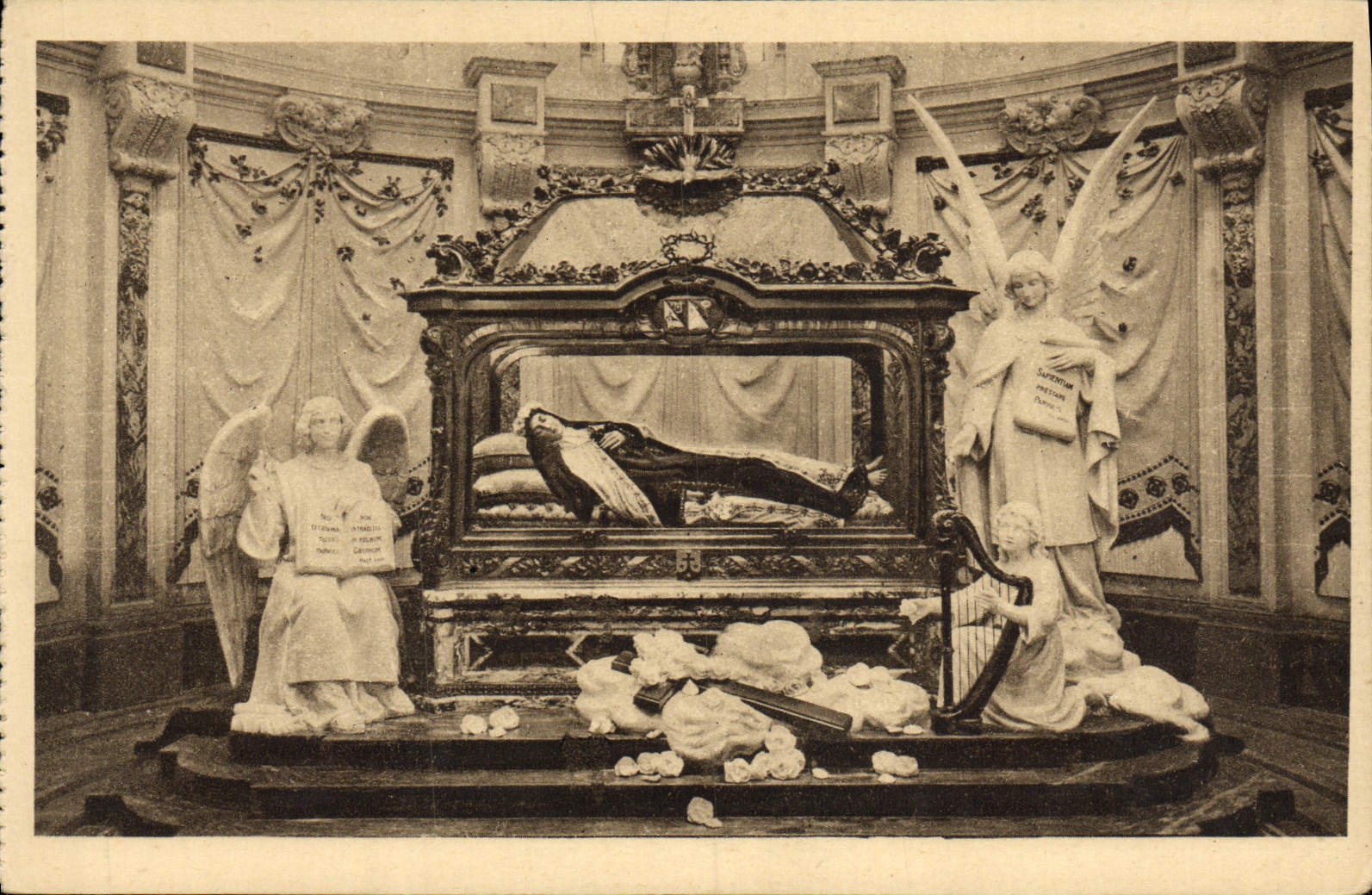 ngeles de Lisieux de la POSTAL de la VENDIMIA del mármol