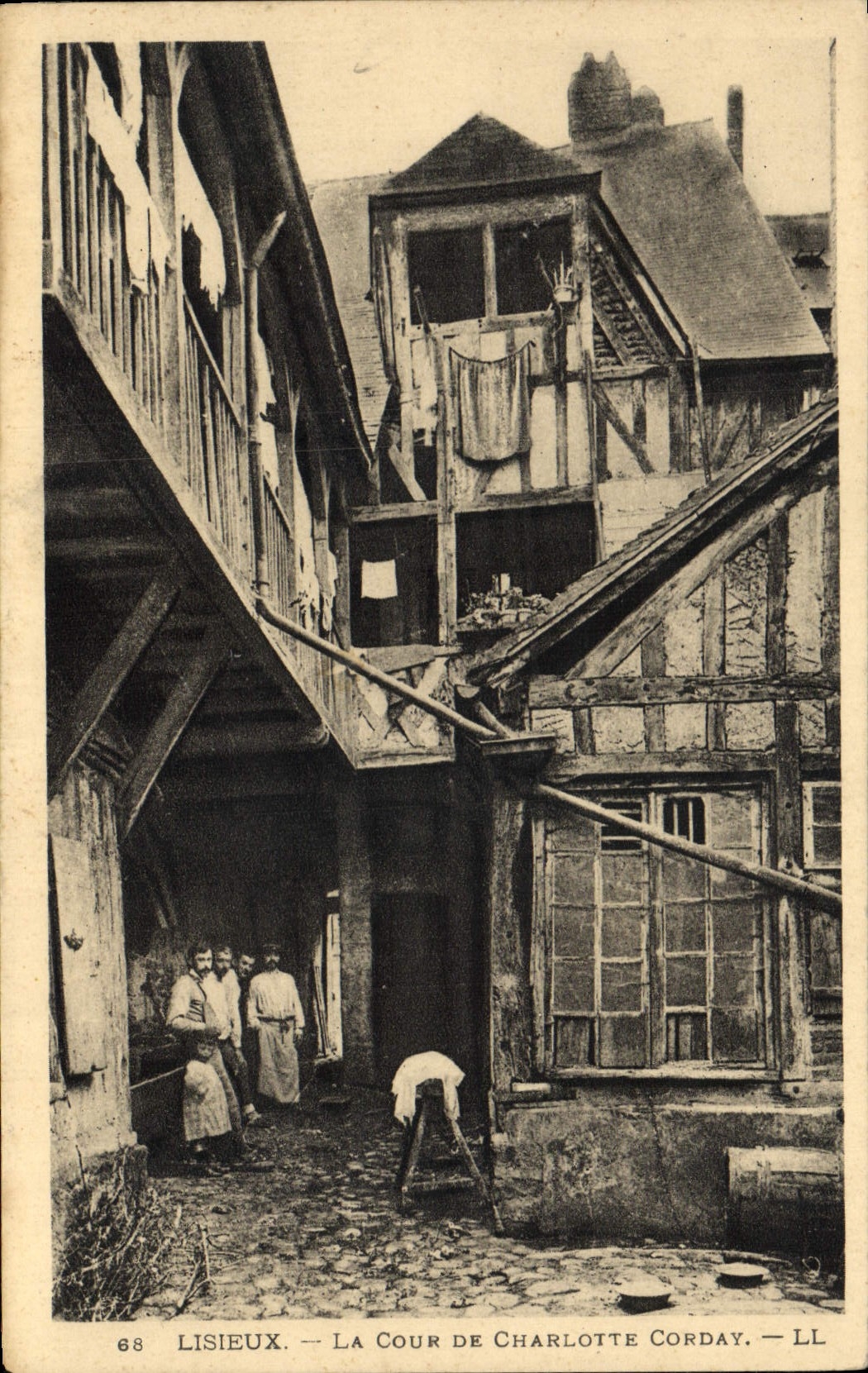 Corte de Lisieux de la POSTAL de la VENDIMIA de Charlotte corday