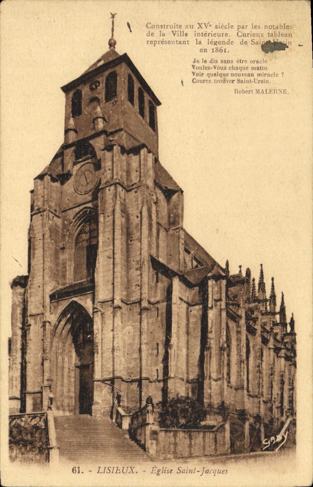 CPA Lisieux Eglise Saint Jacques