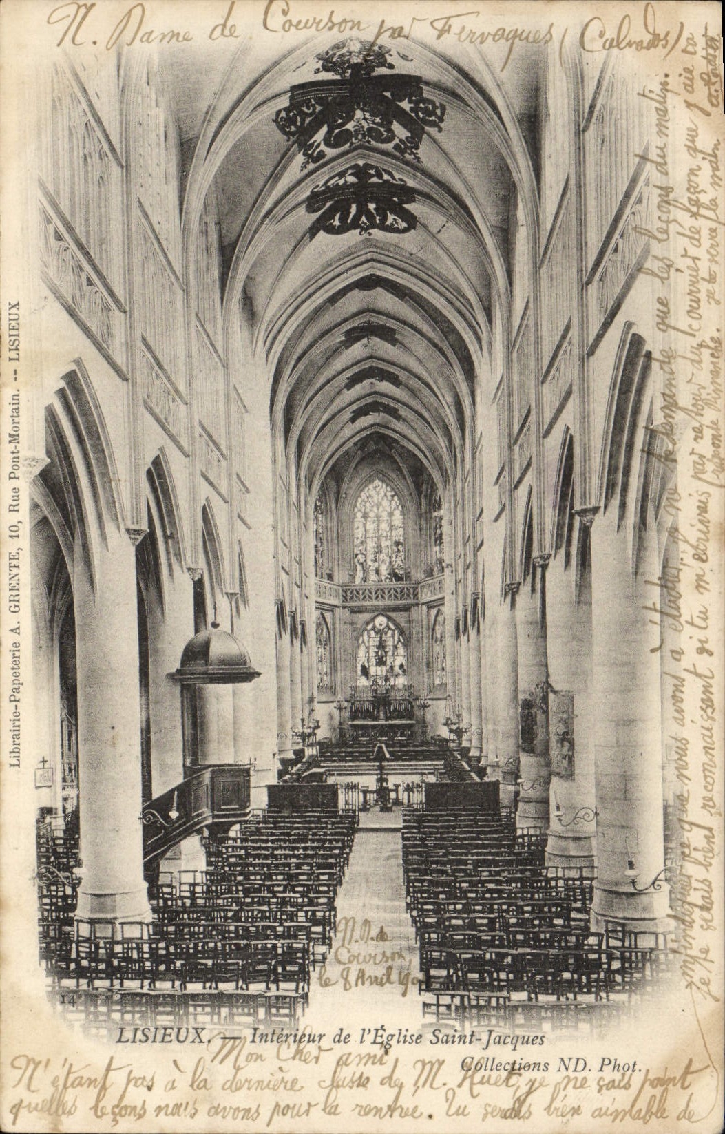 CPA Lisieux Interieur de l'Eglise saint jacques
