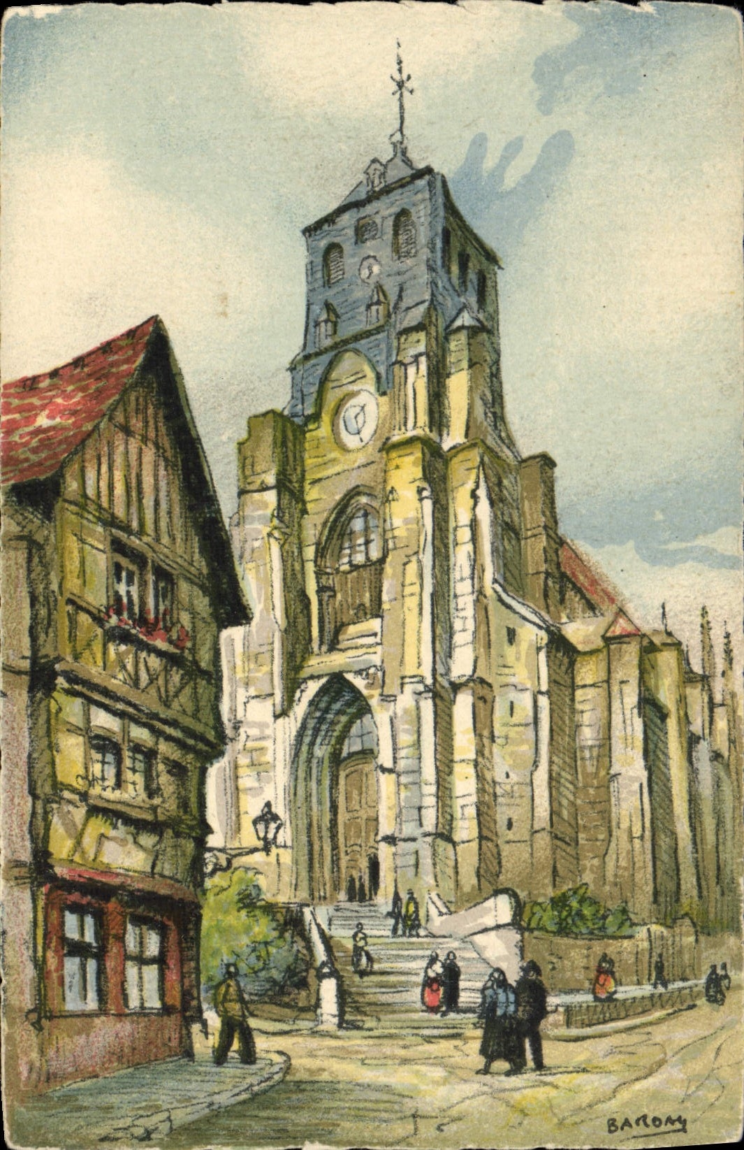 CPA Lisieux L'Eglise saint jacques