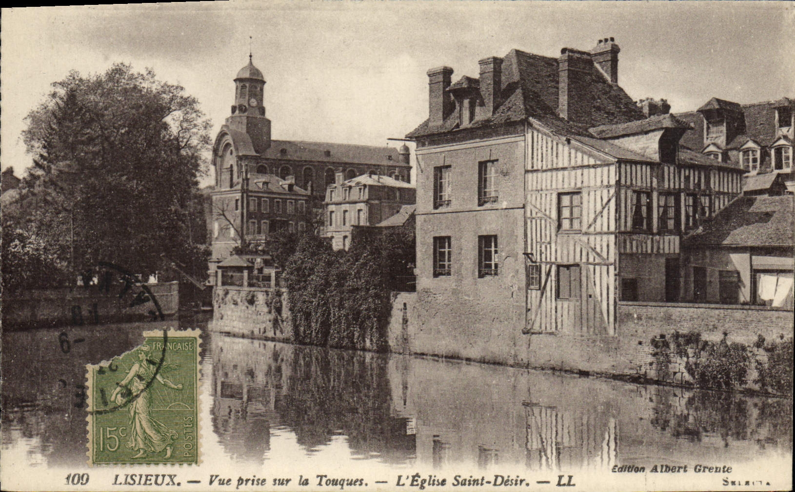 POSTAL Lisieux de la VENDIMIA vista en los tambores el deseo del santo de la iglesia