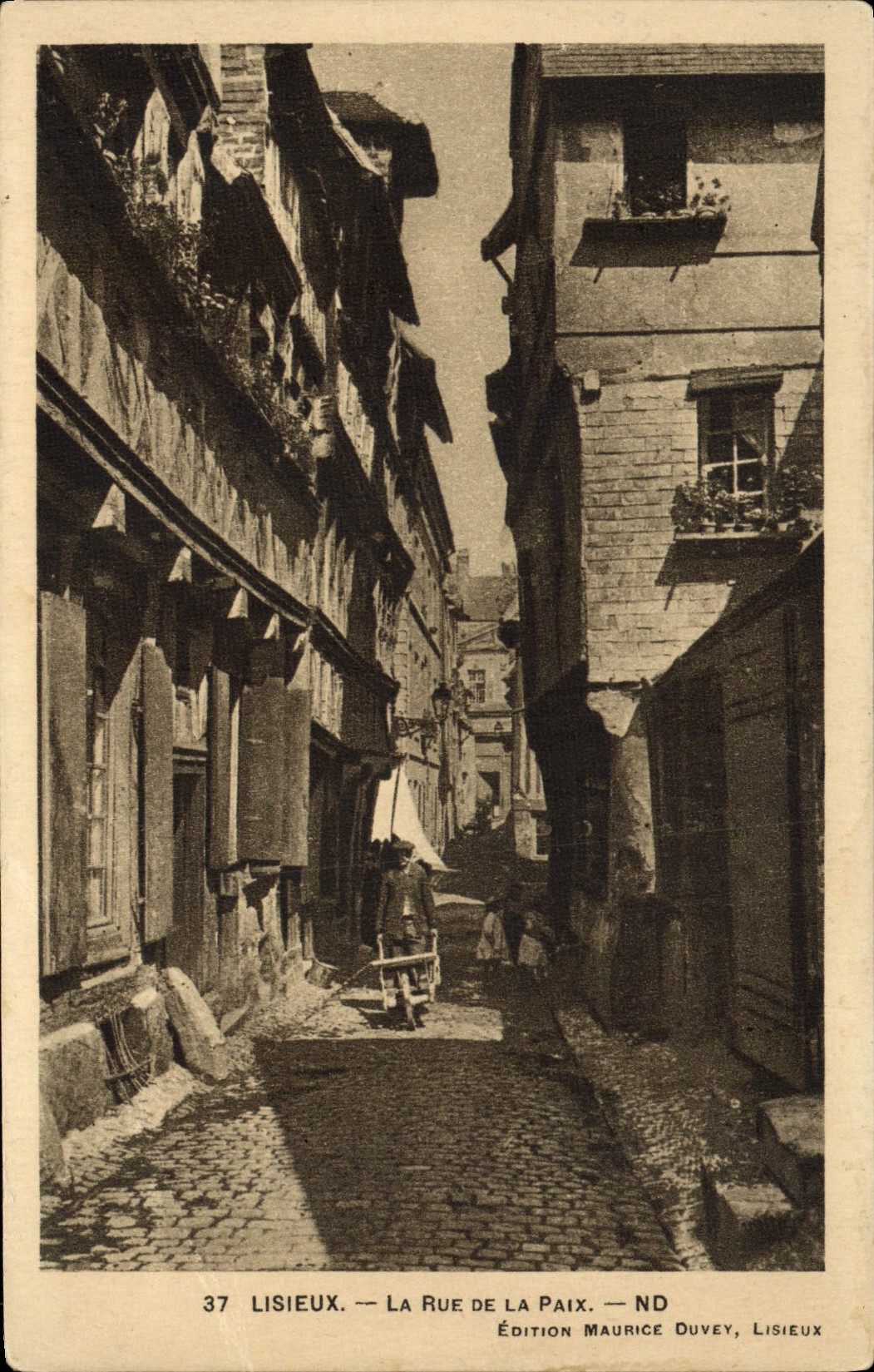 CPA Lisieux La Rue de La paix