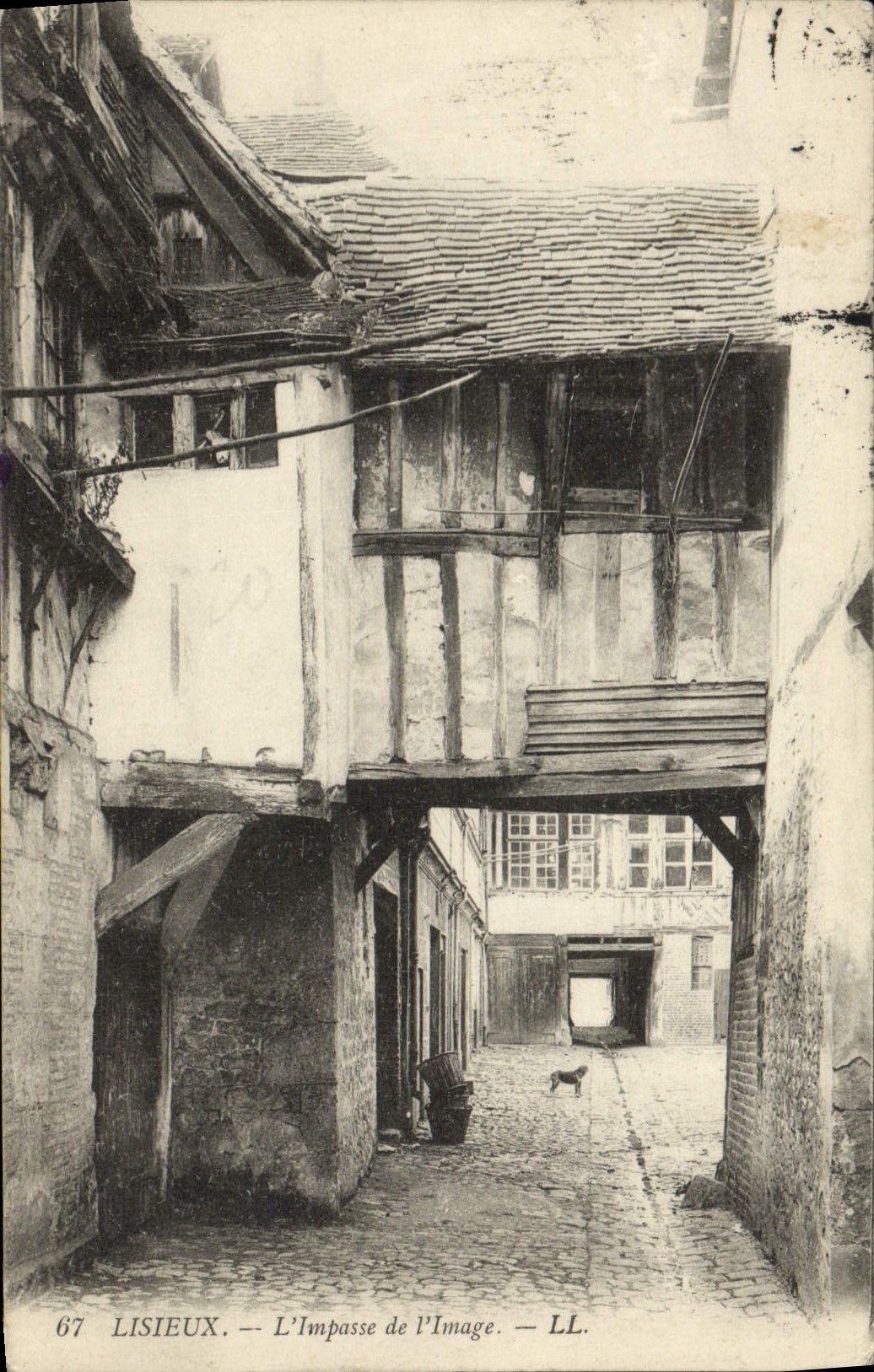 POSTAL Lisieux de la VENDIMIA el callejón sin salida de la imagen