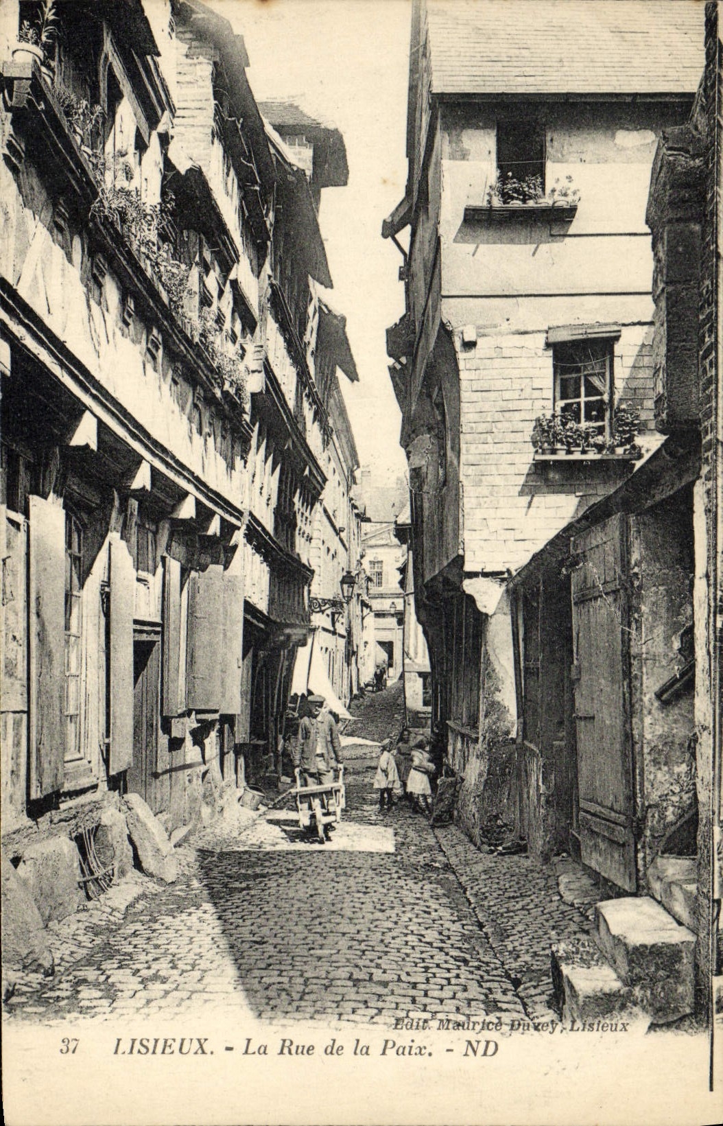 CPA Lisieux la rue de la paix