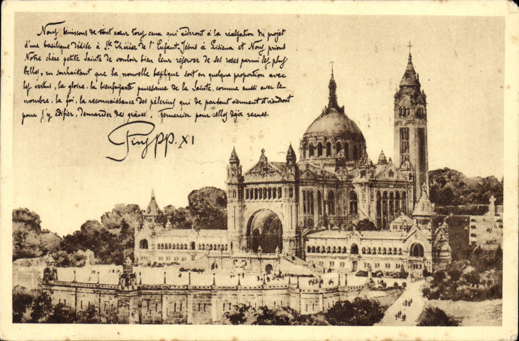 CPA Projet de la basilique de sainte de l'enfant jesus a Lisieux