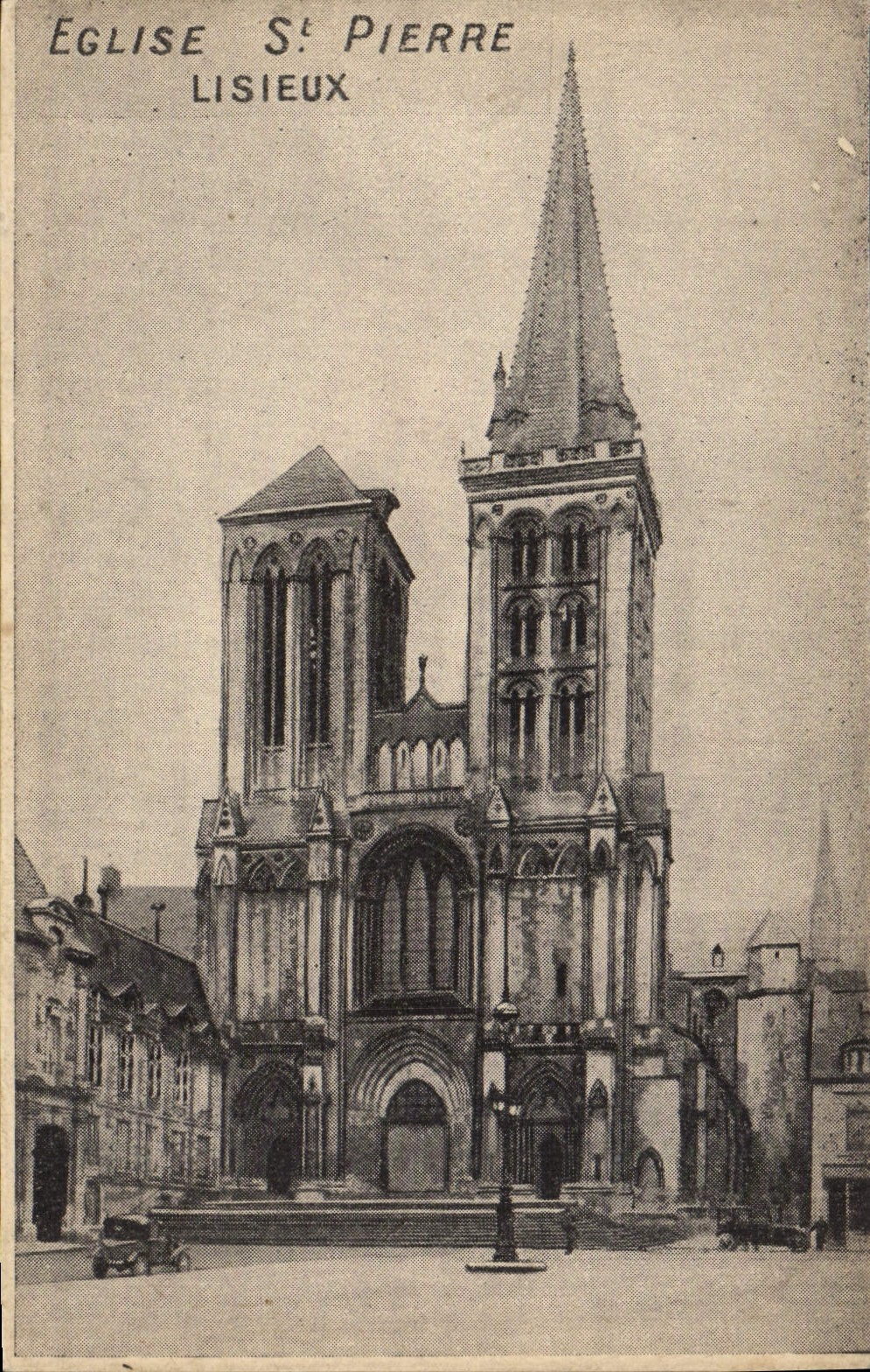 El St de Eglise de la POSTAL de la VENDIMIA afila con piedra Lisieux