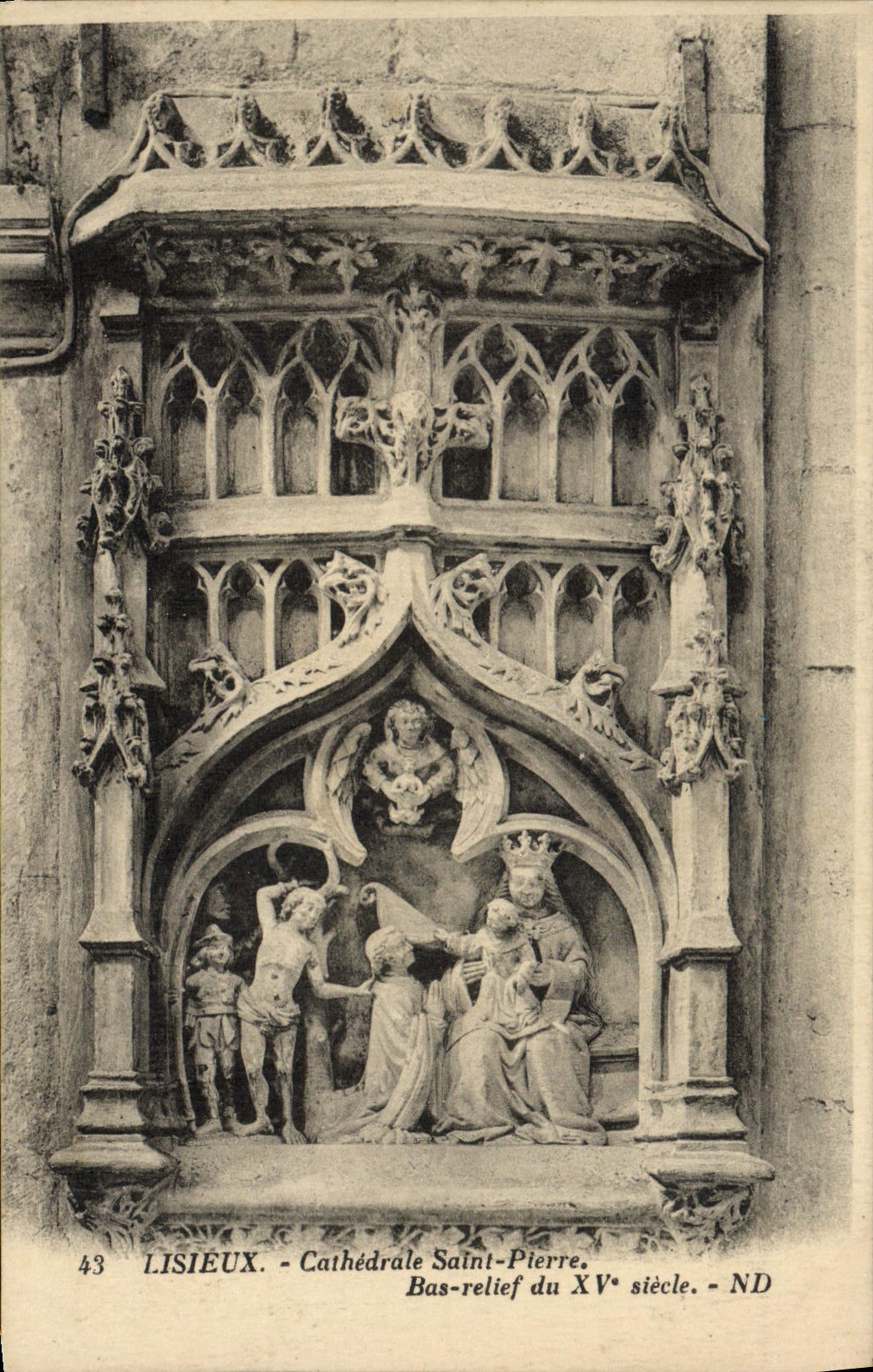 Piedras de afilar del santo de la catedral de Lisieux de la POSTAL de la VENDIMIA