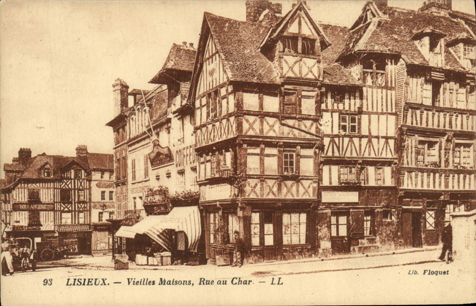 CPA Lisieux Vieilles maisons rue au char