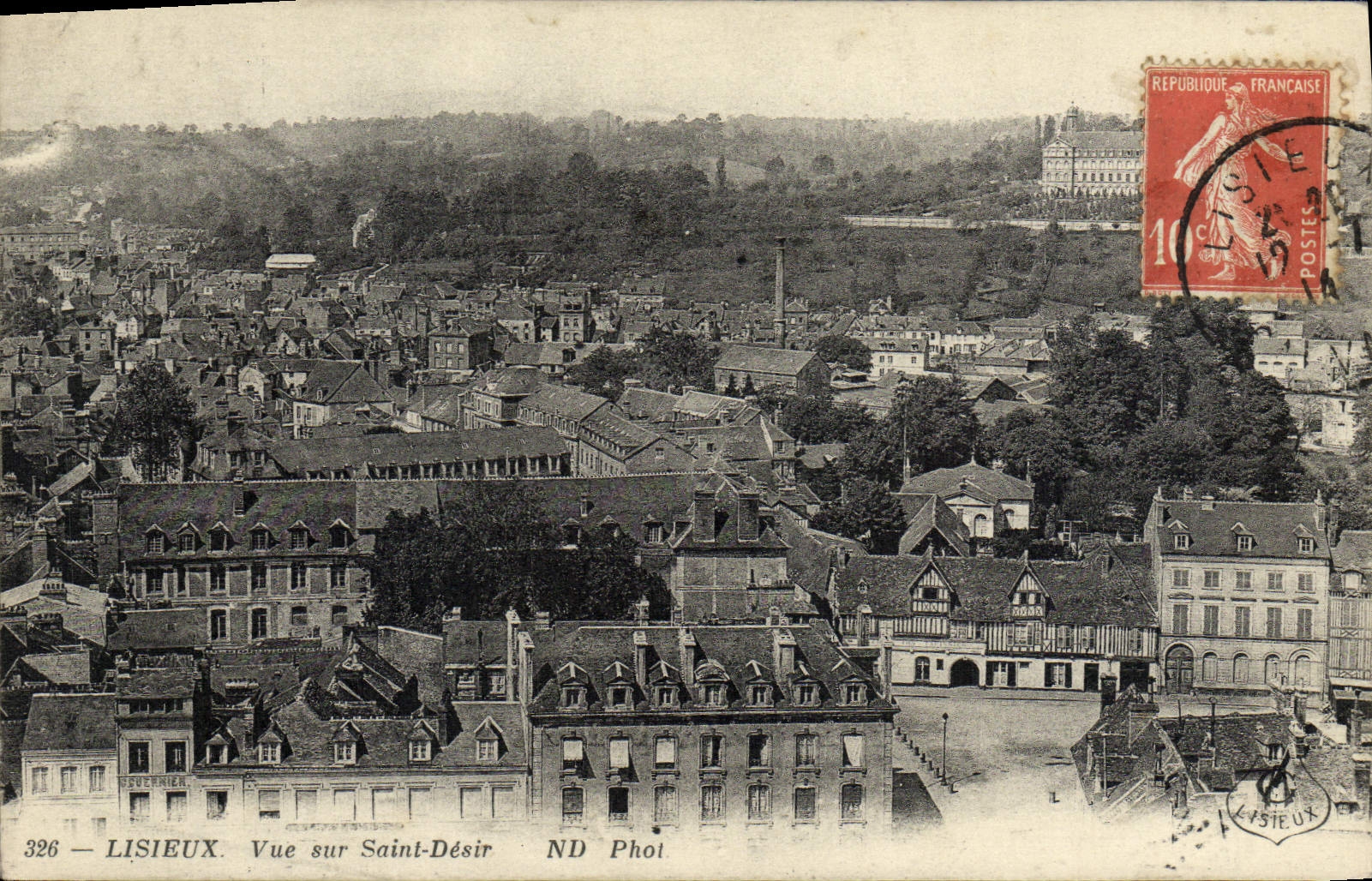 CPA Lisieux vue sur saint desir