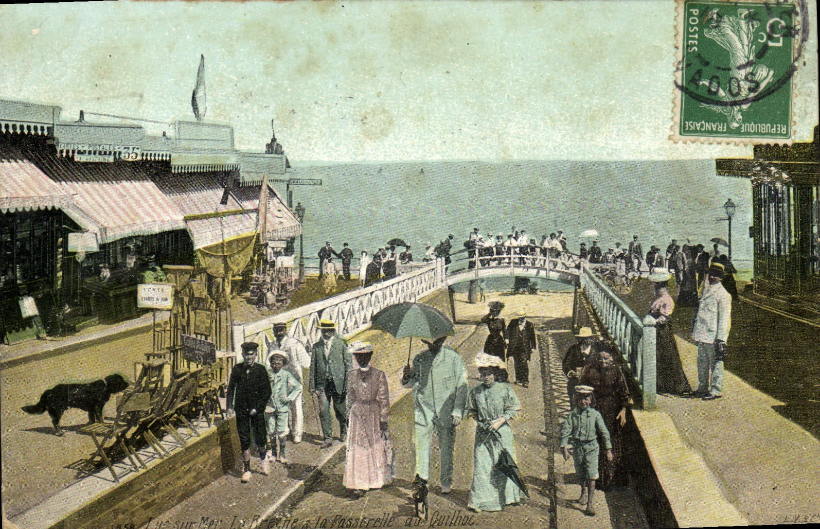 CPA Luc sur mer La breche et la passerelle du Quilhac 