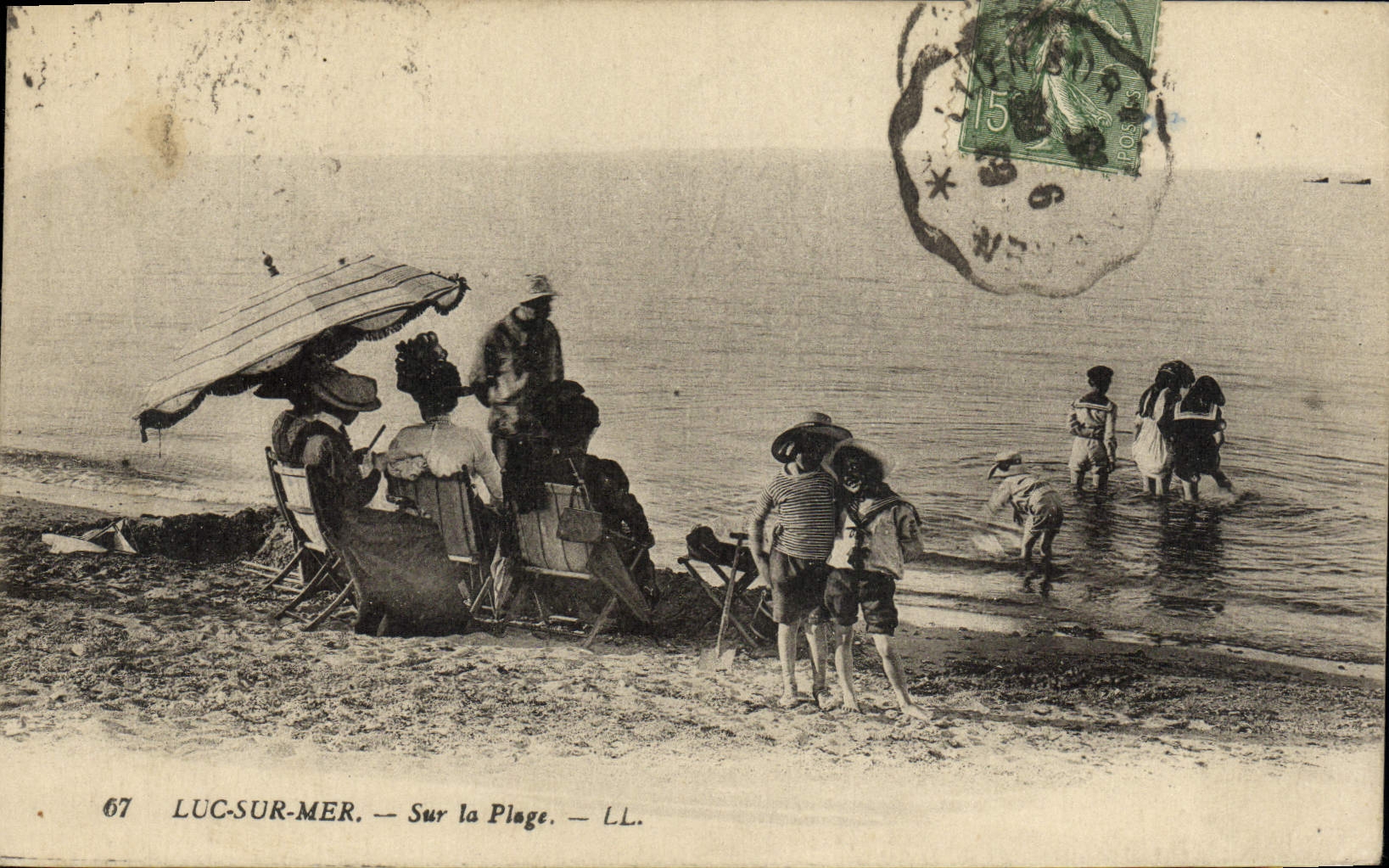 CPA Luc Sur mer sur la plage